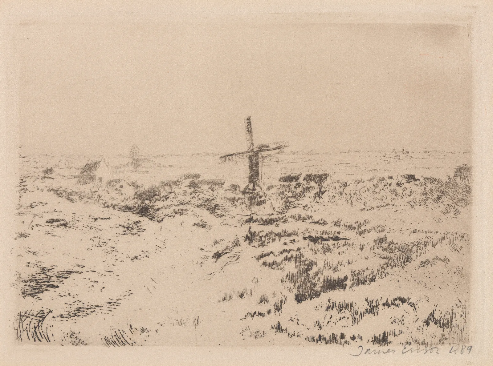 De Molen Van Mariakerke Wall Art by James Ensor - Canvas Print
