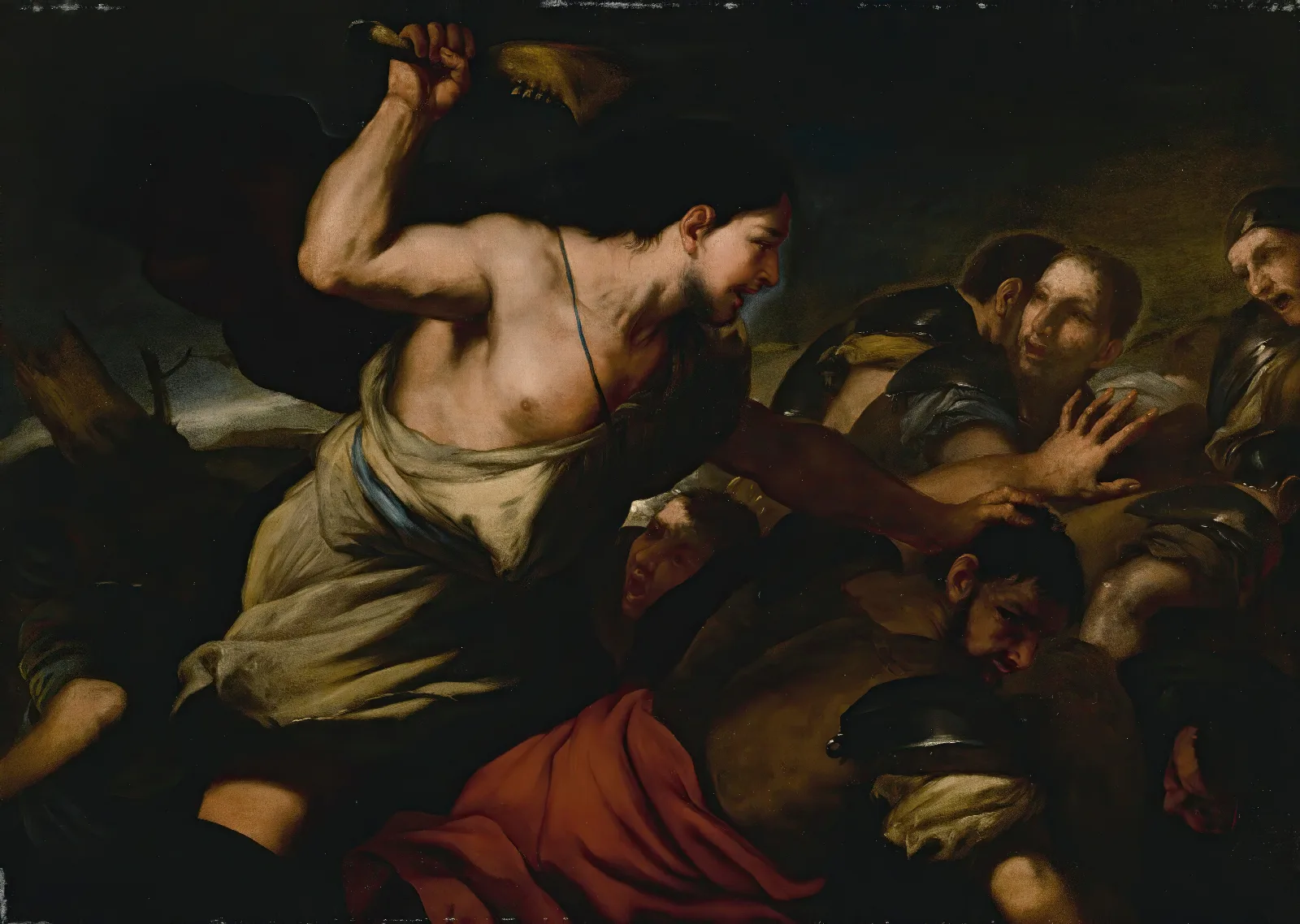 Samson Slaying The Philistines Wall Art by Luca Giordano - Canvas Print