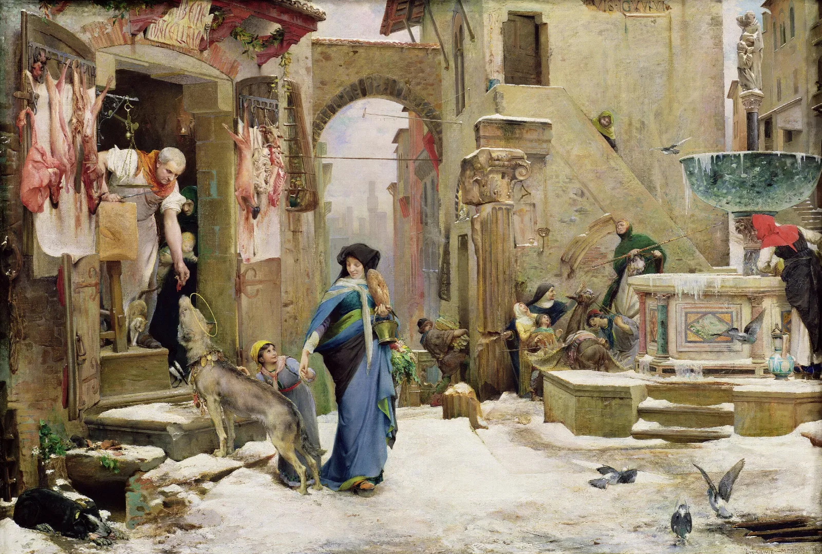 Le Loup Daggubio Wall Art by Luc-Olivier Merson - Canvas Print