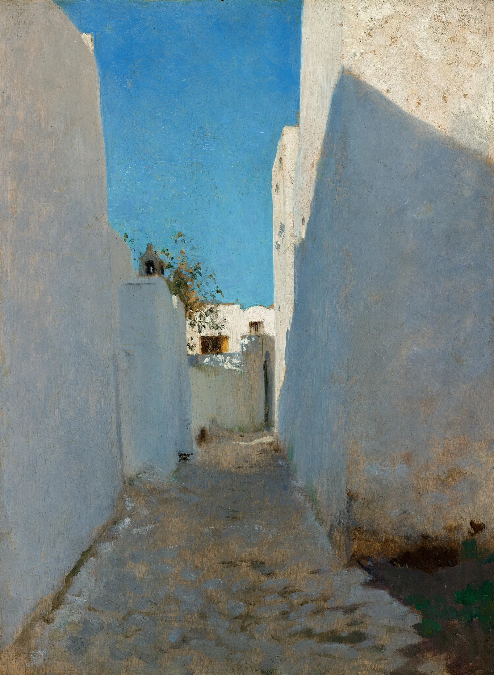 A Moroccan Street Scene Wall Art by John Singer Sargent - Canvas Print
