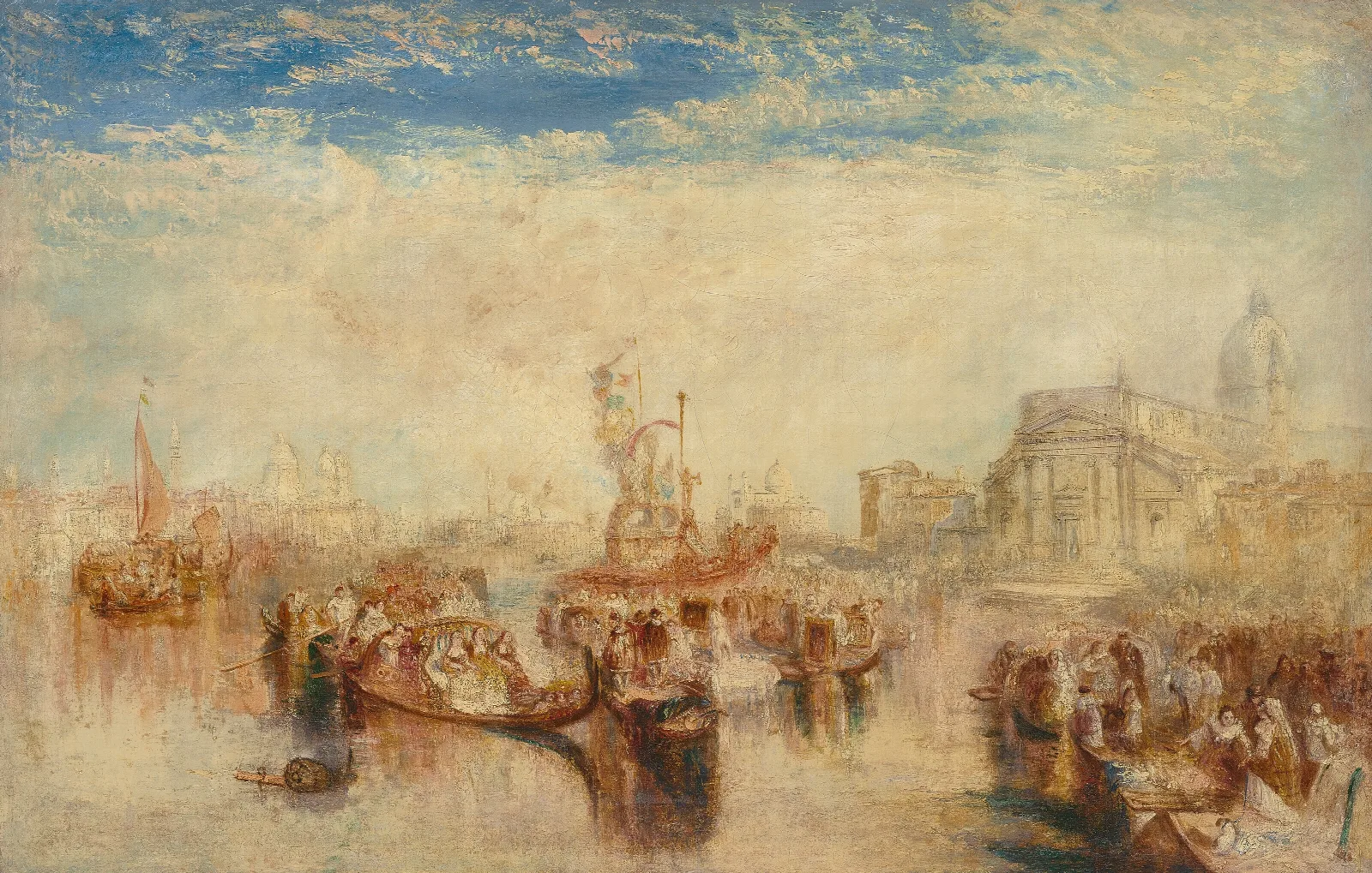 Depositing Of John Bellinis Three Pictures In La Chiesa Redentore Venice Wall Art by Joseph Mallord William Turner - Canvas Print