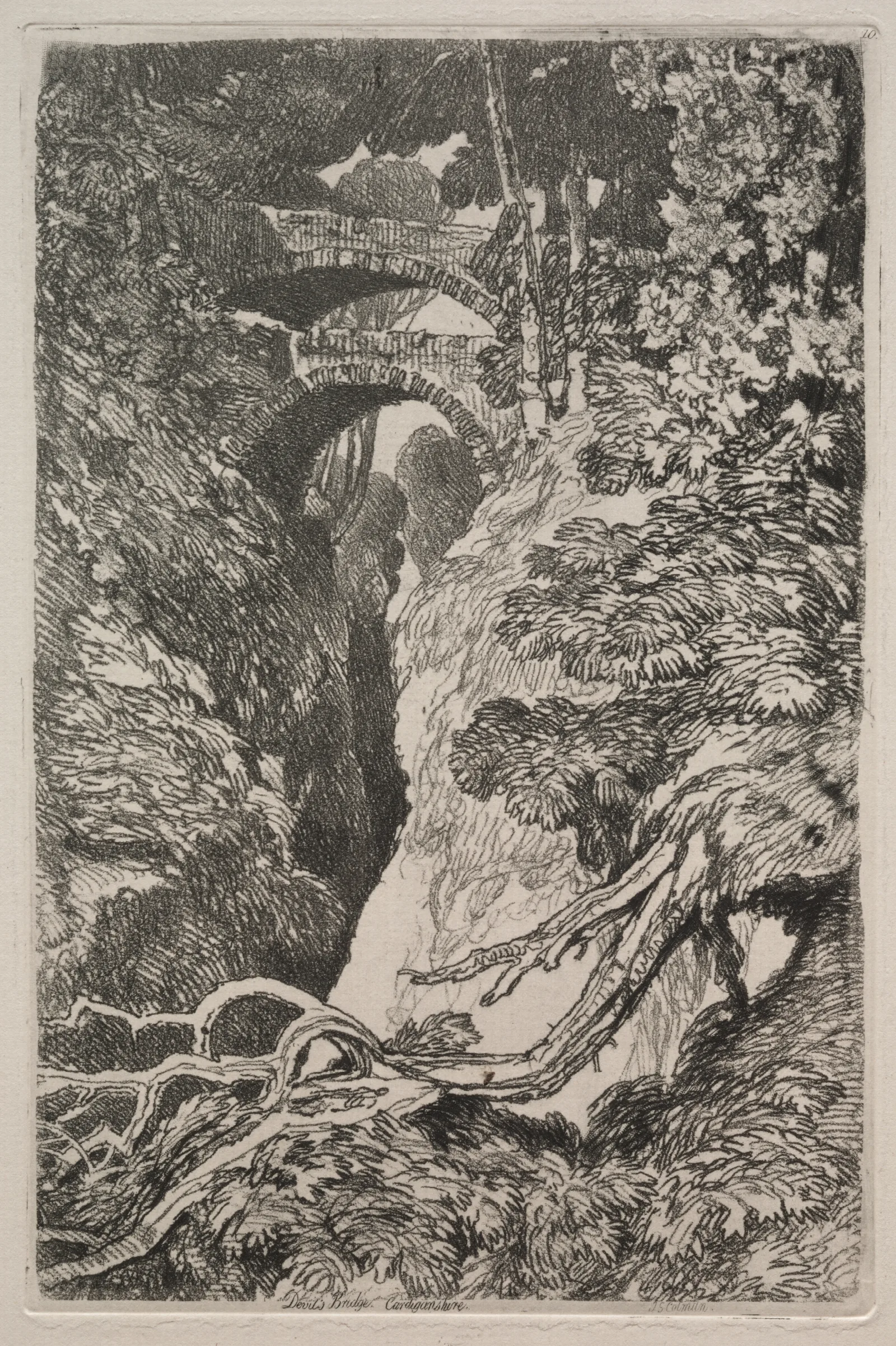 Devils Bridge Cardiganshire 2 Wall Art by John Sell Cotman - Canvas Print