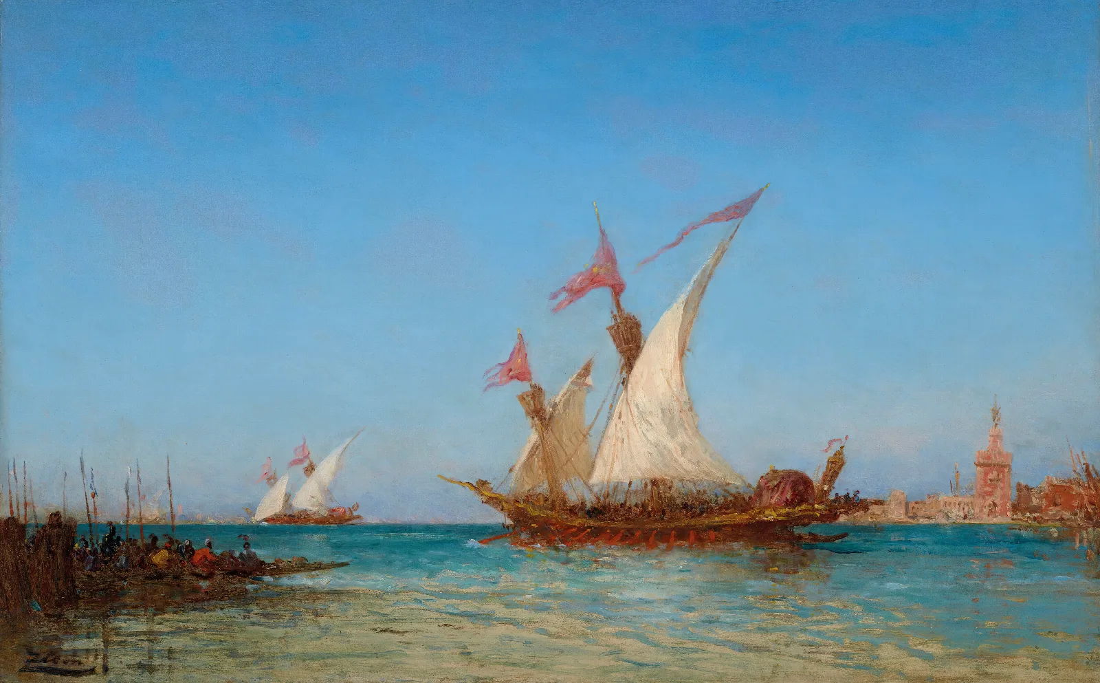 Regates A Venise Wall Art by Félix Ziem - Canvas Print