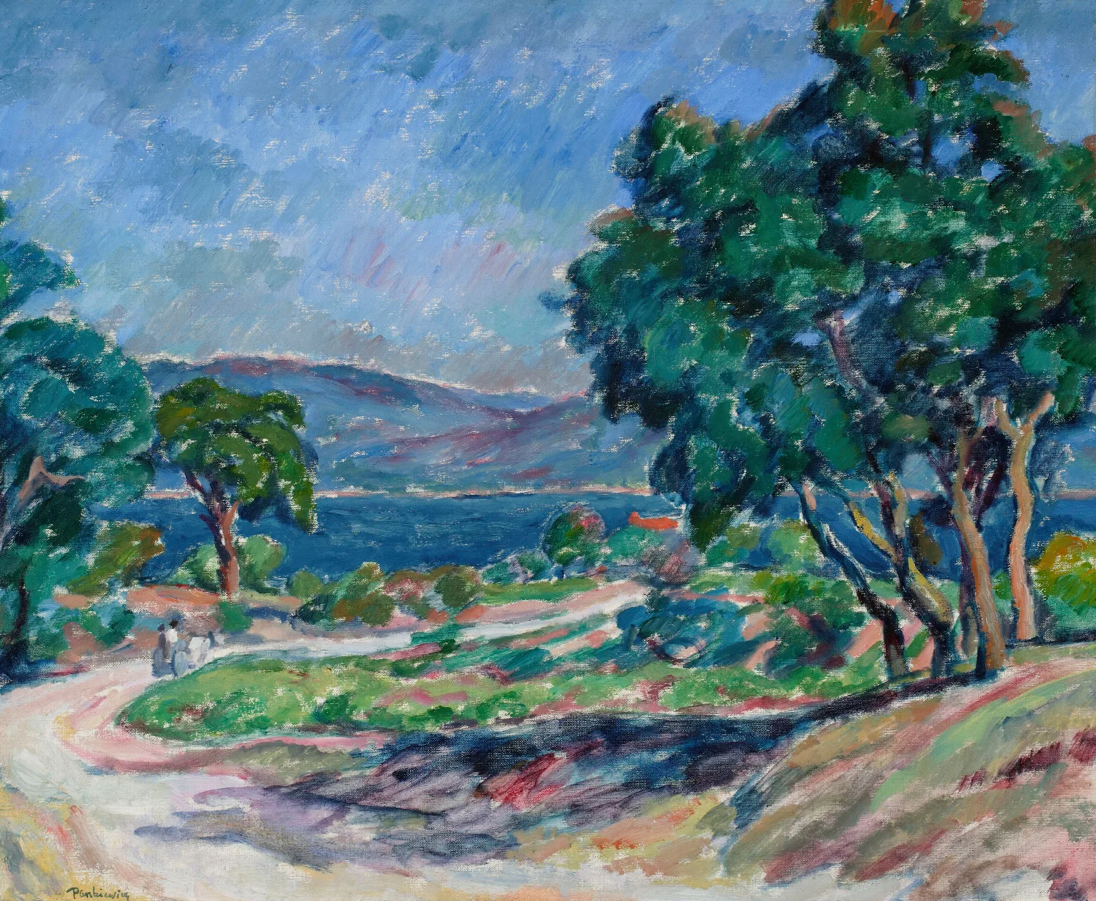 Road In Saint Tropez Wall Art by Józef Pankiewicz - Canvas Print