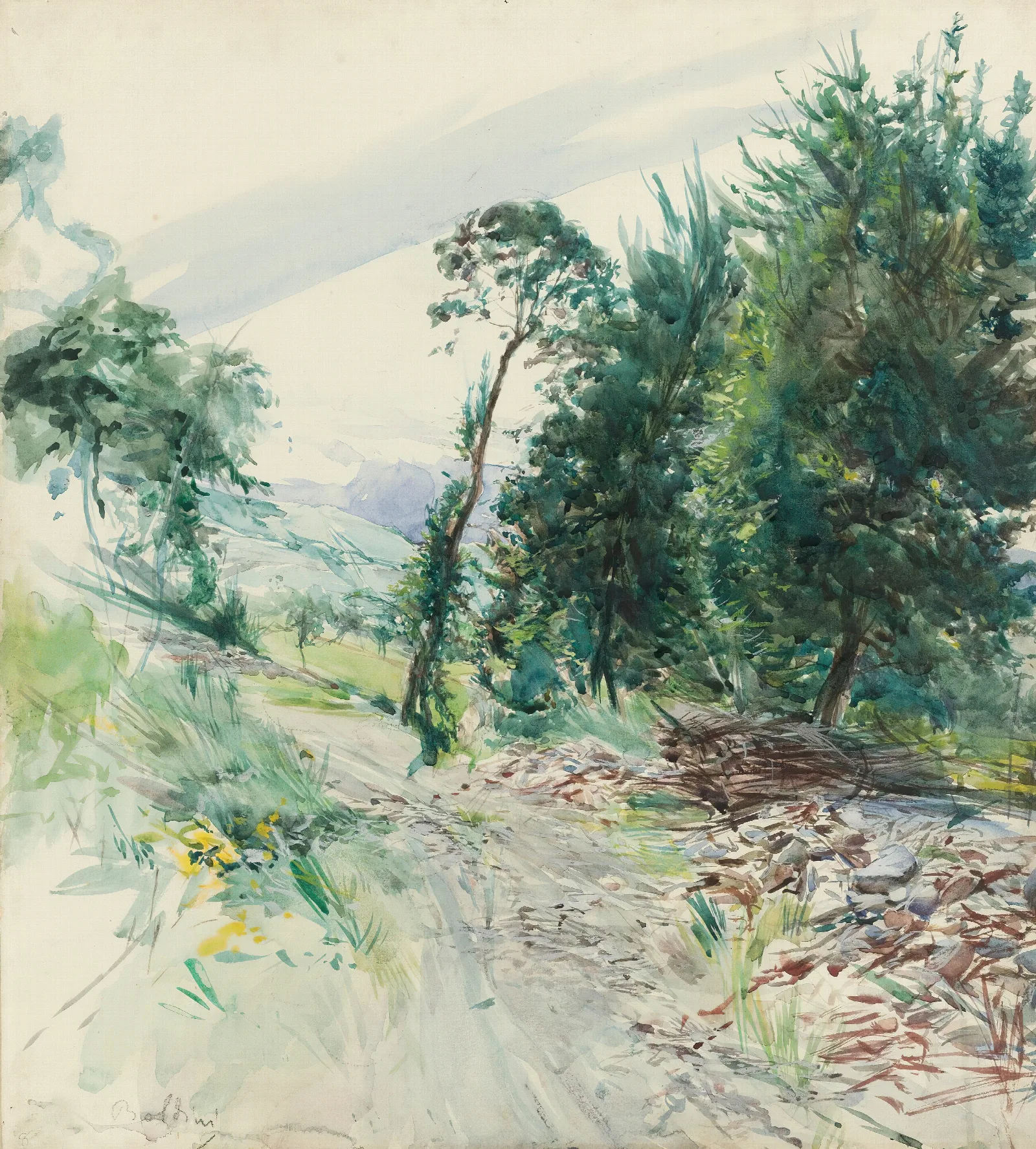 La Route Wall Art by Giovanni Boldini - Canvas Print