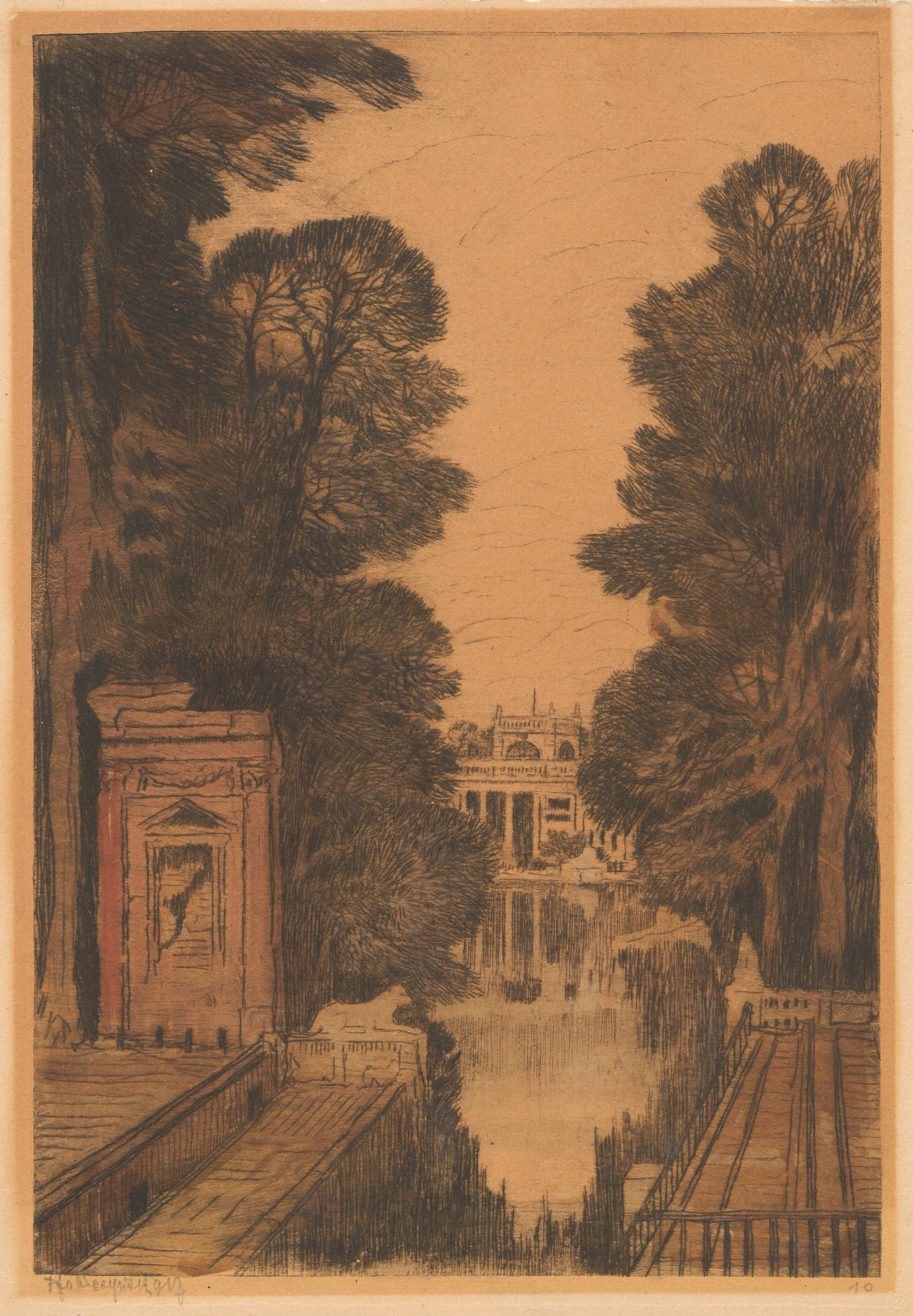 Lazienki Park Wall Art by Feliks Jabłczyński - Canvas Print