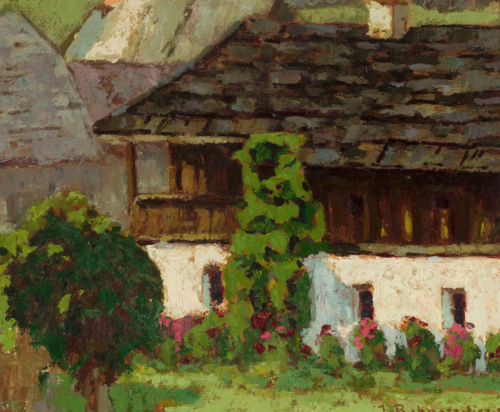Old House With A Porch Wall Art by Jan Bohuszewicz - Canvas Print