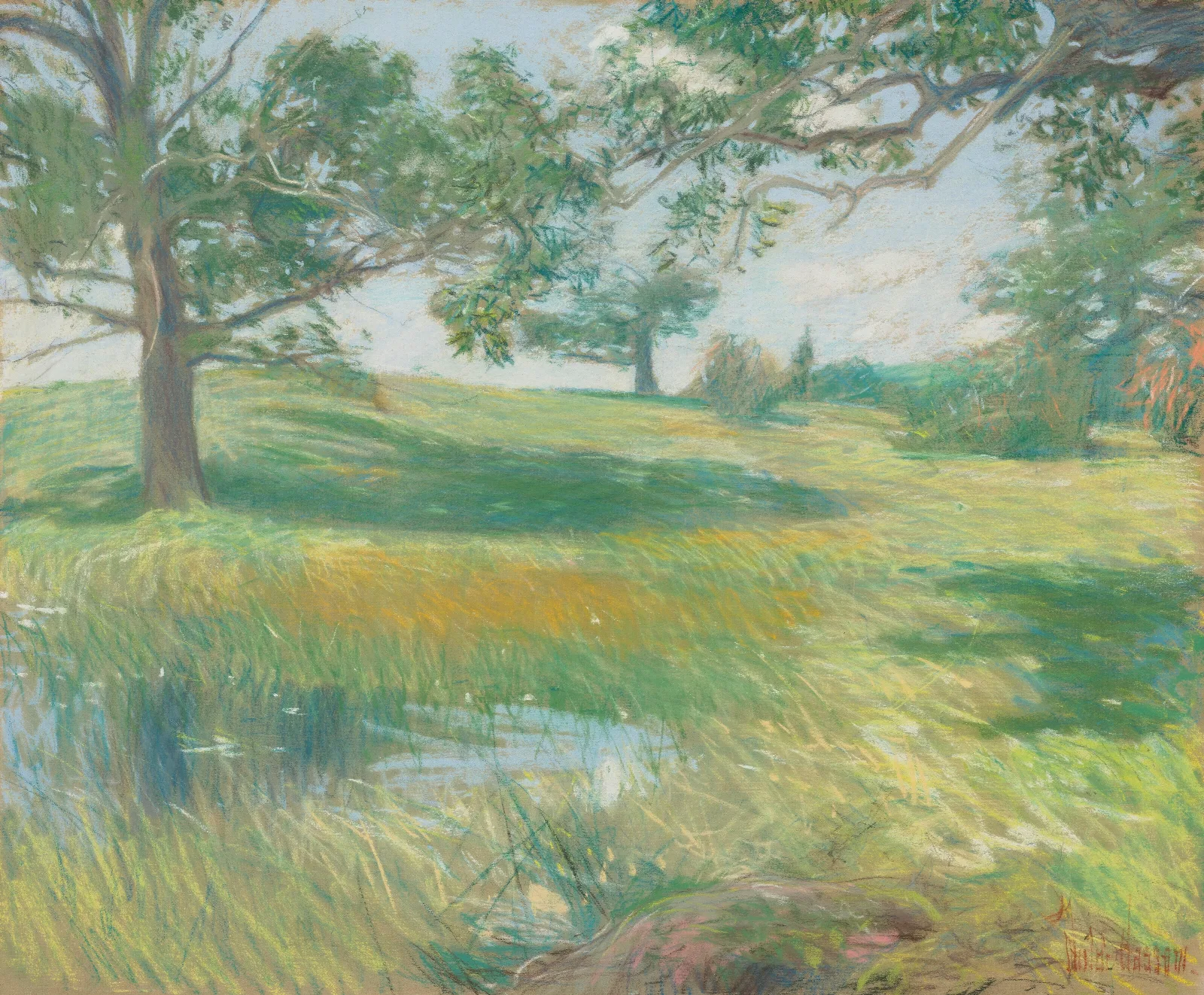 Meadows Wall Art by Childe Hassam - Canvas Print