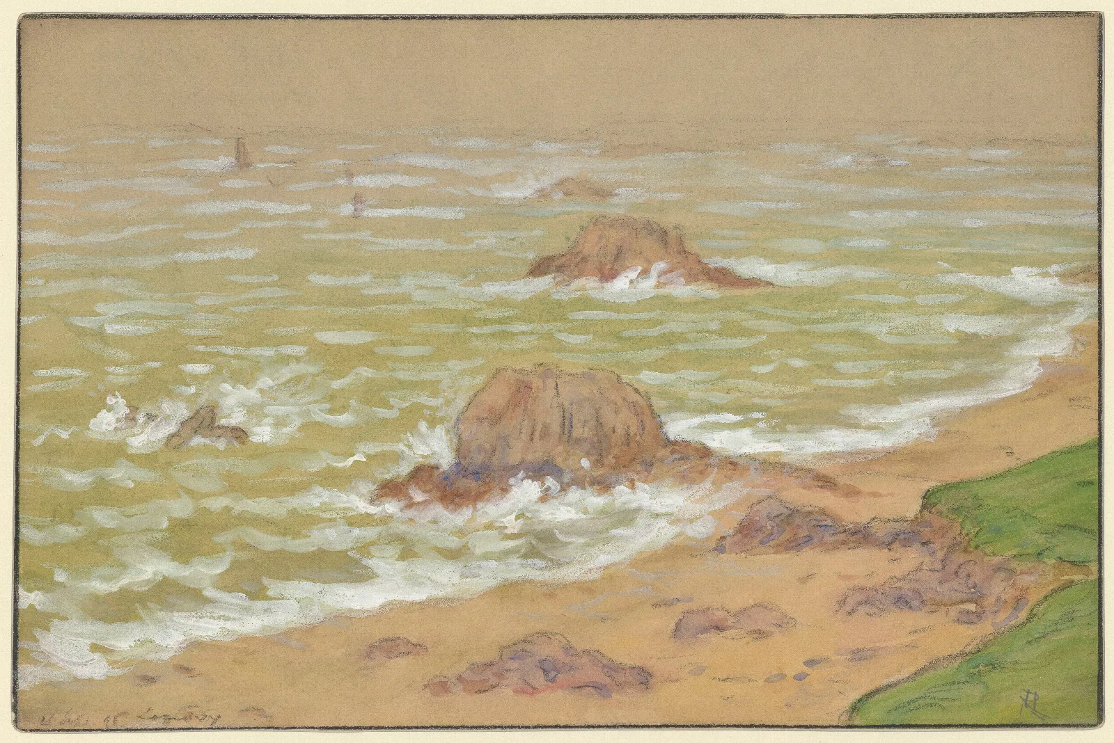 Tempete A Loguivy Wall Art by Henri Rivière - Canvas Print