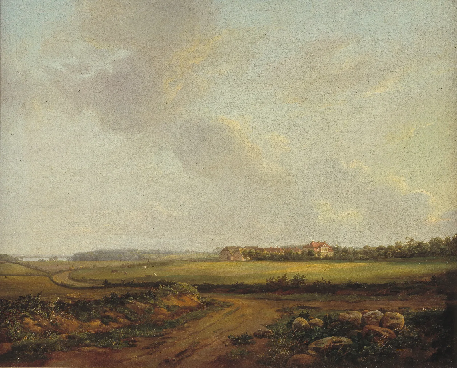 View Of Engelholm At Praesto In Zealand Wall Art by Johan Christian Dahl - Canvas Print