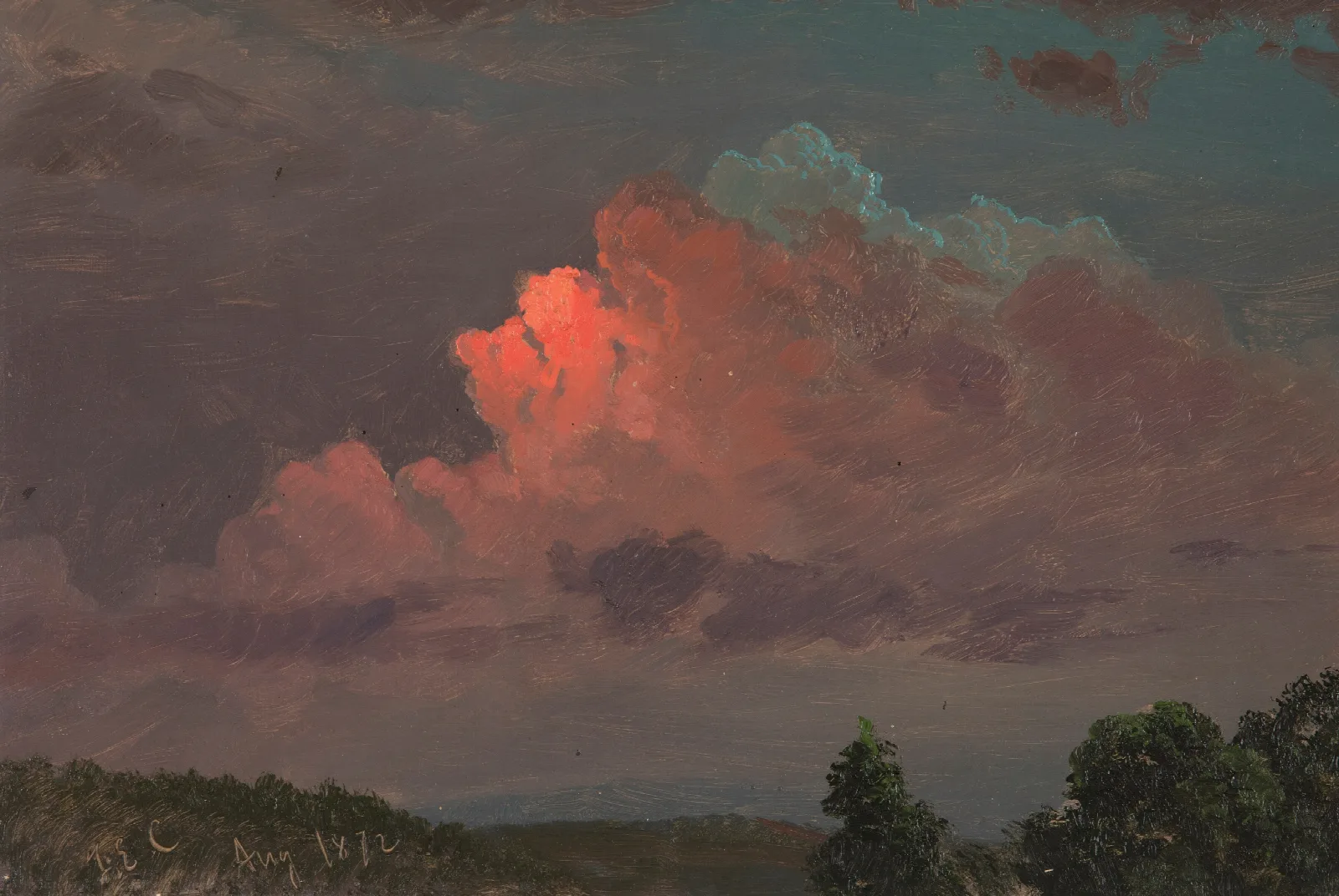 Nightfall Near Olana Wall Art by Frederic Edwin Church - Canvas Print