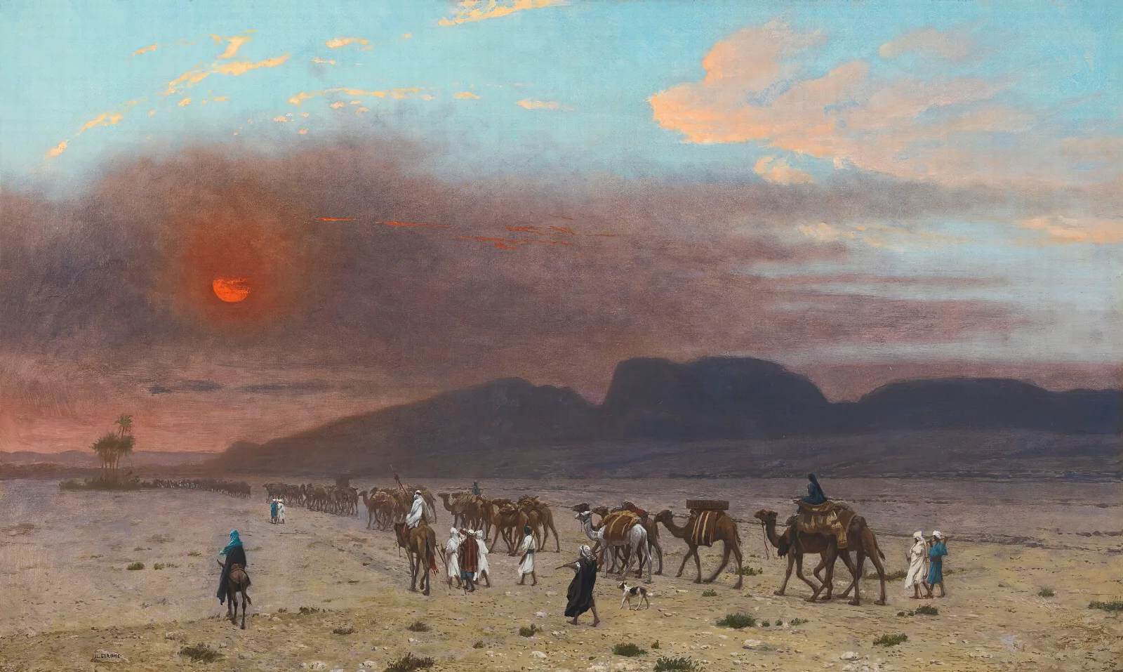 Caravane Dans Le Desert Wall Art by Jean-Léon Gérôme - Canvas Print