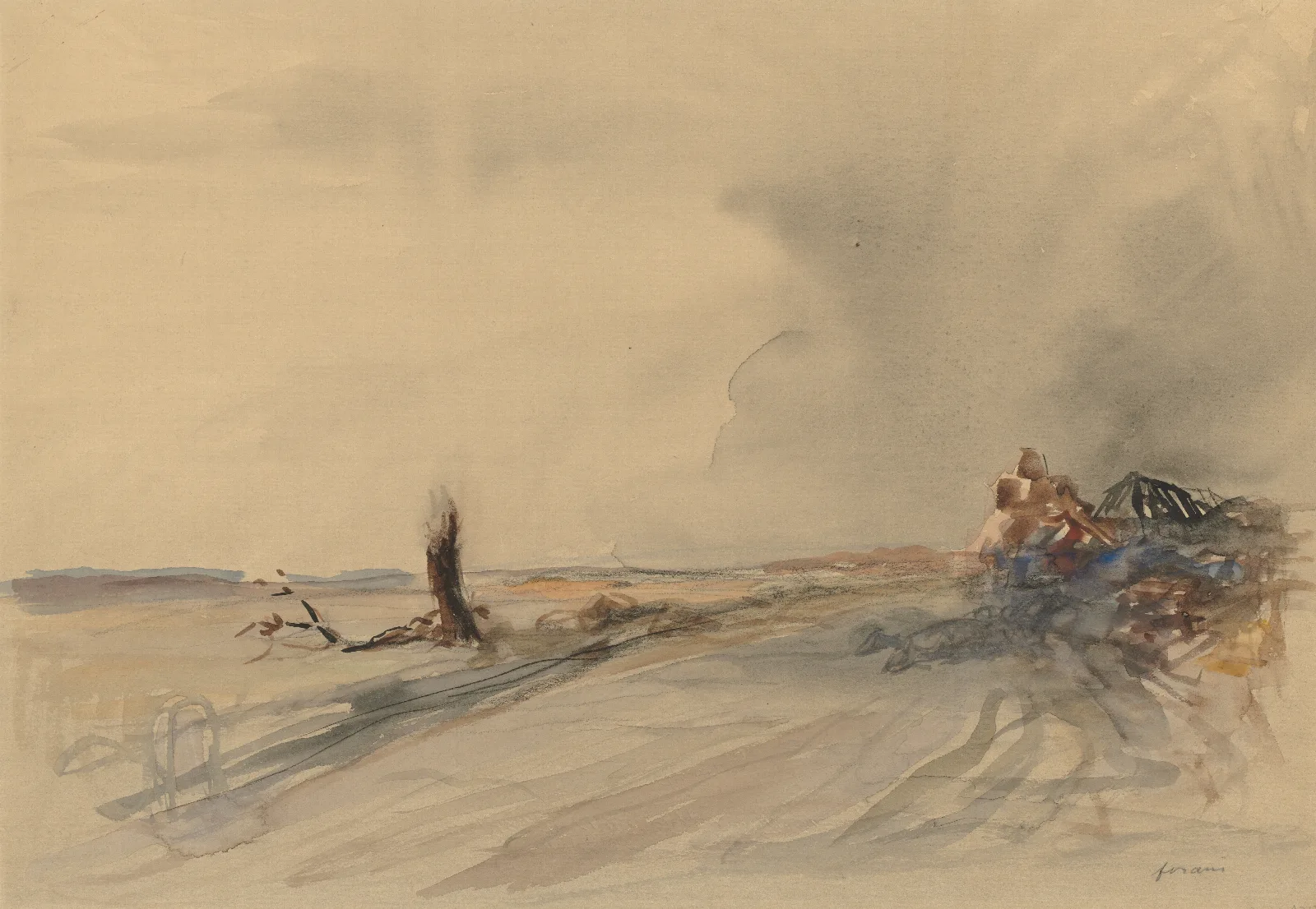 Devastated Land Wall Art by Jean-Louis Forain - Canvas Print