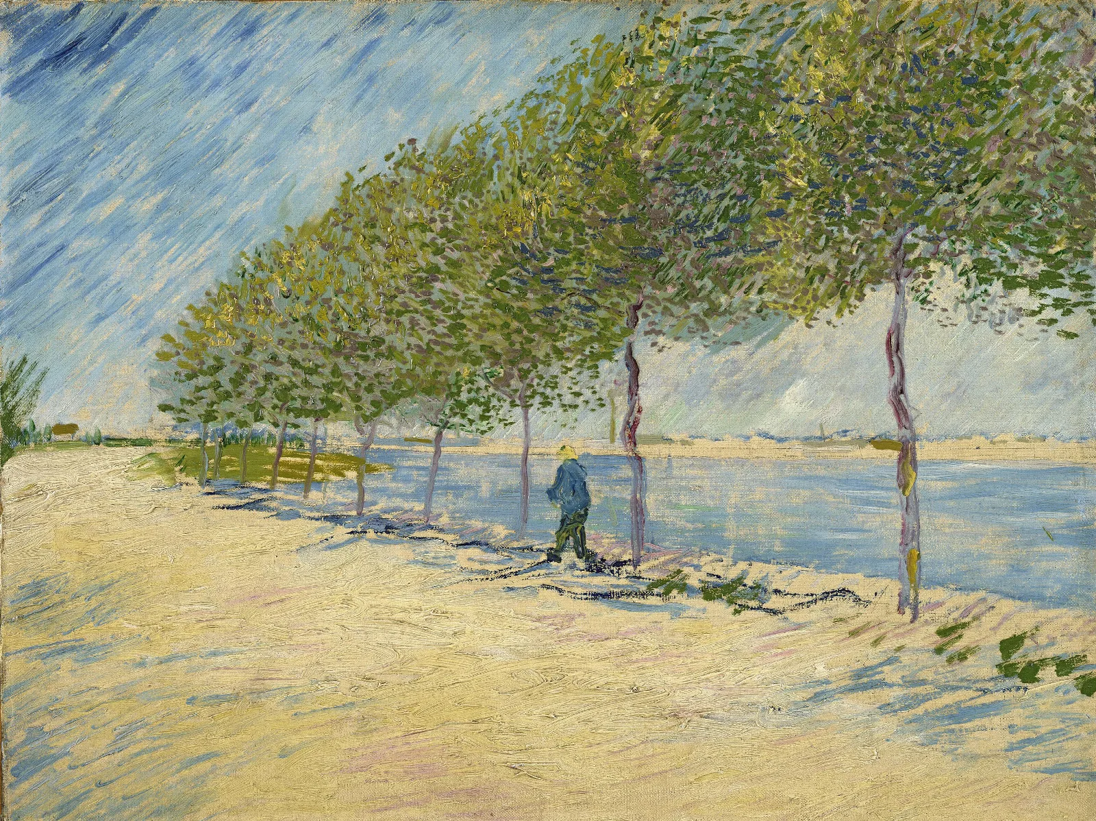 Along The Seine Wall Art by Vincent van Gogh - Canvas Print