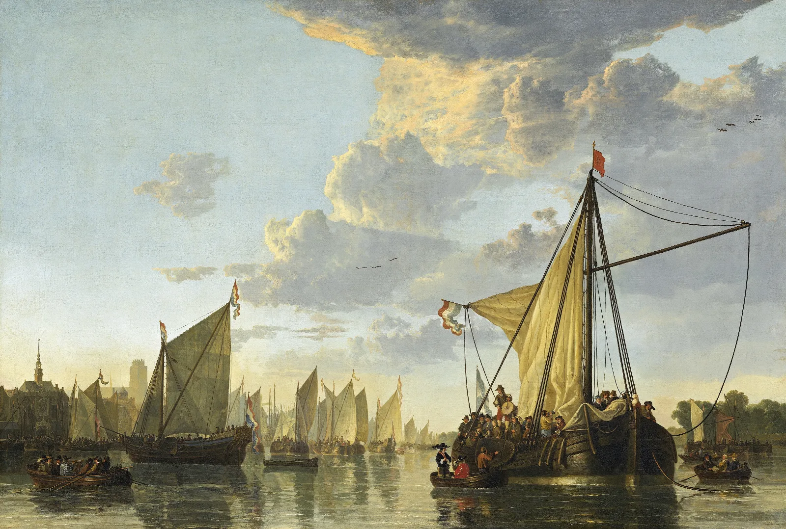 The Maas At Dordrecht Wall Art by Aelbert Cuyp - Canvas Print