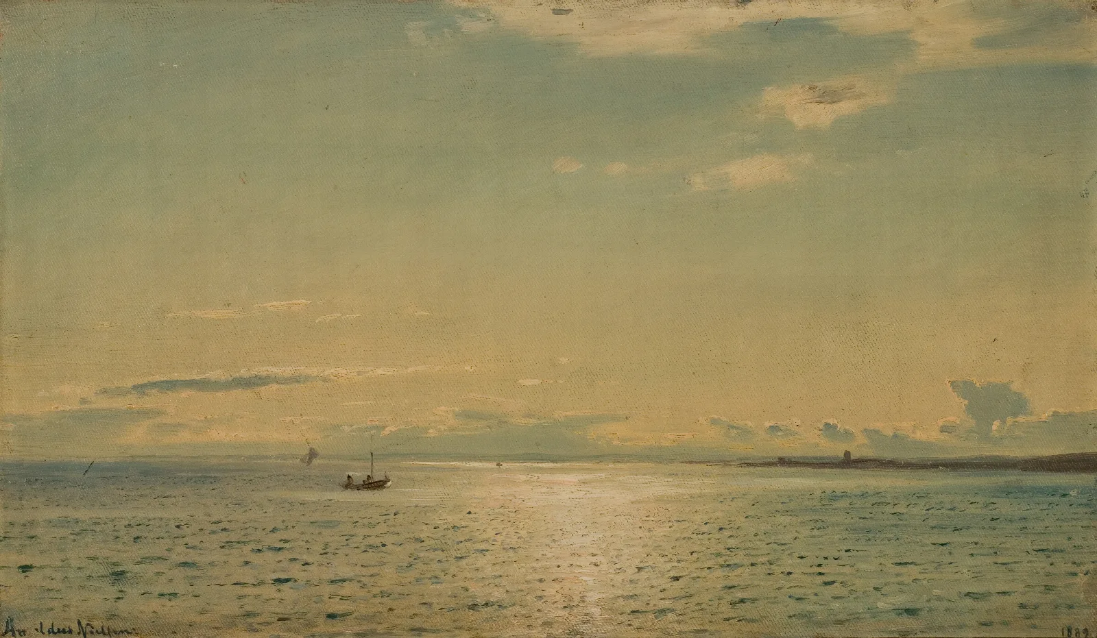 Solskinnsstemning Hvaler Wall Art by Amaldus Nielsen - Canvas Print