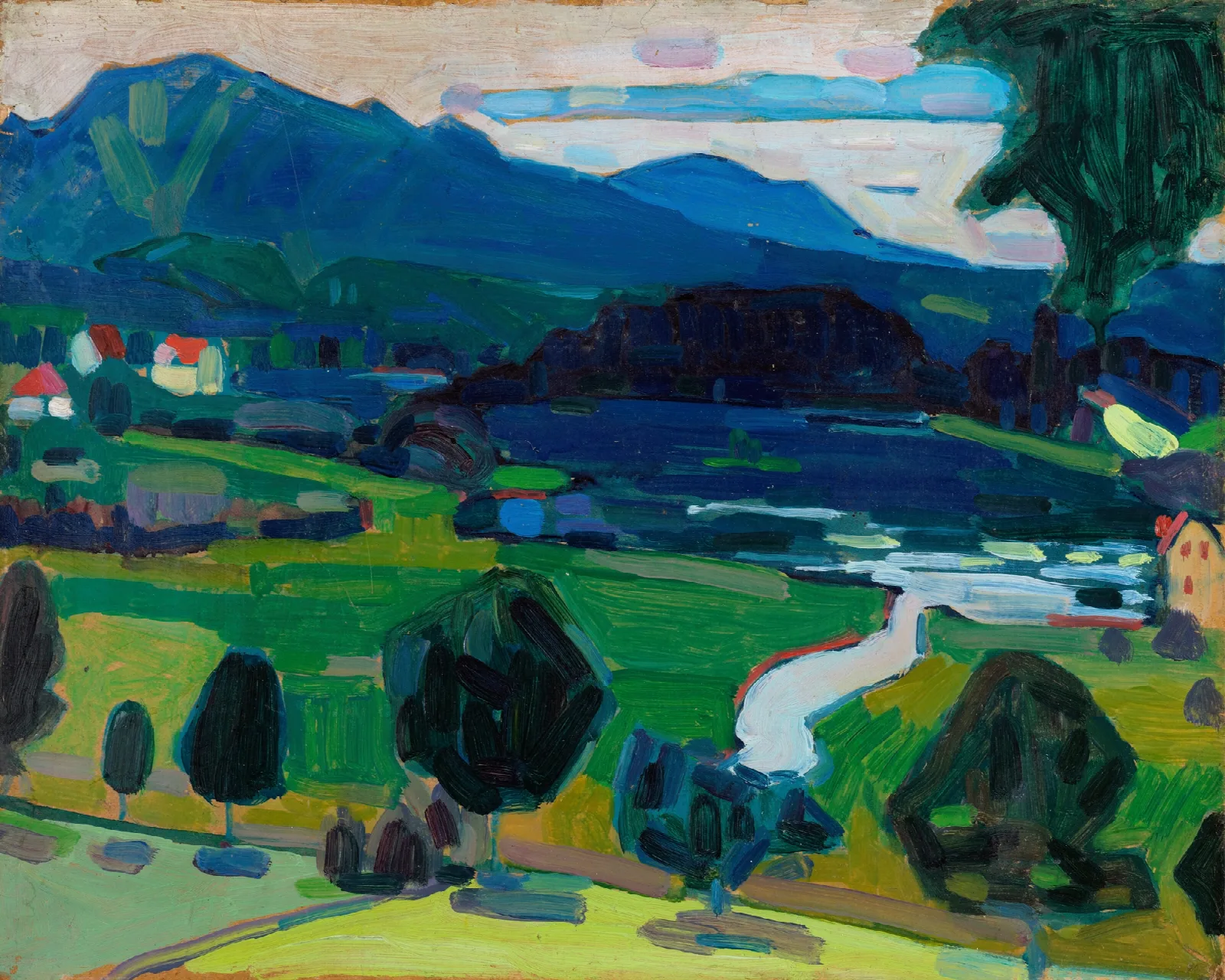 Murnau View Over The Staffelsee Wall Art by Wassily Kandinsky - Canvas Print