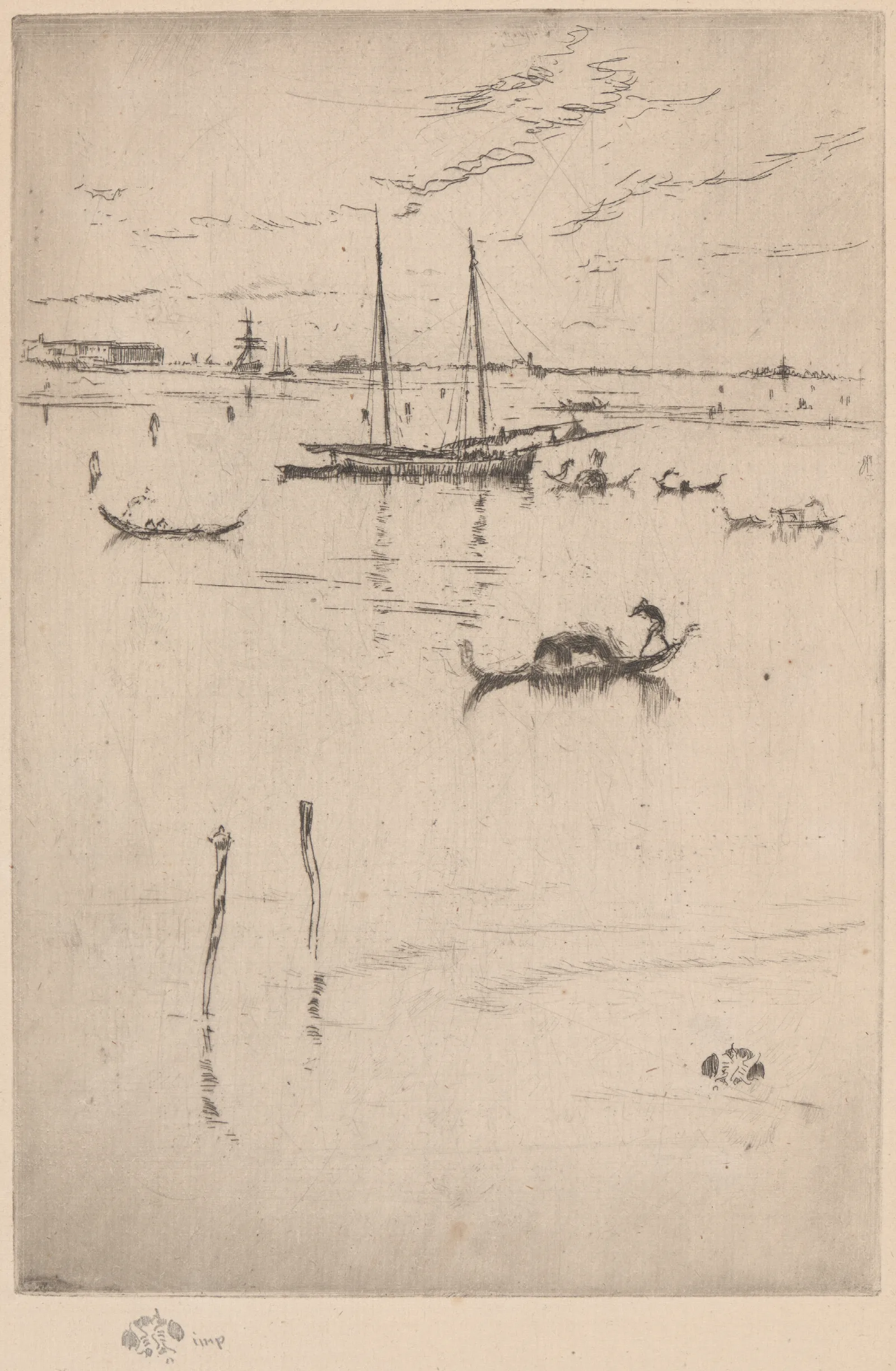 The Little Lagoon Wall Art by James Abbott McNeill Whistler - Canvas Print