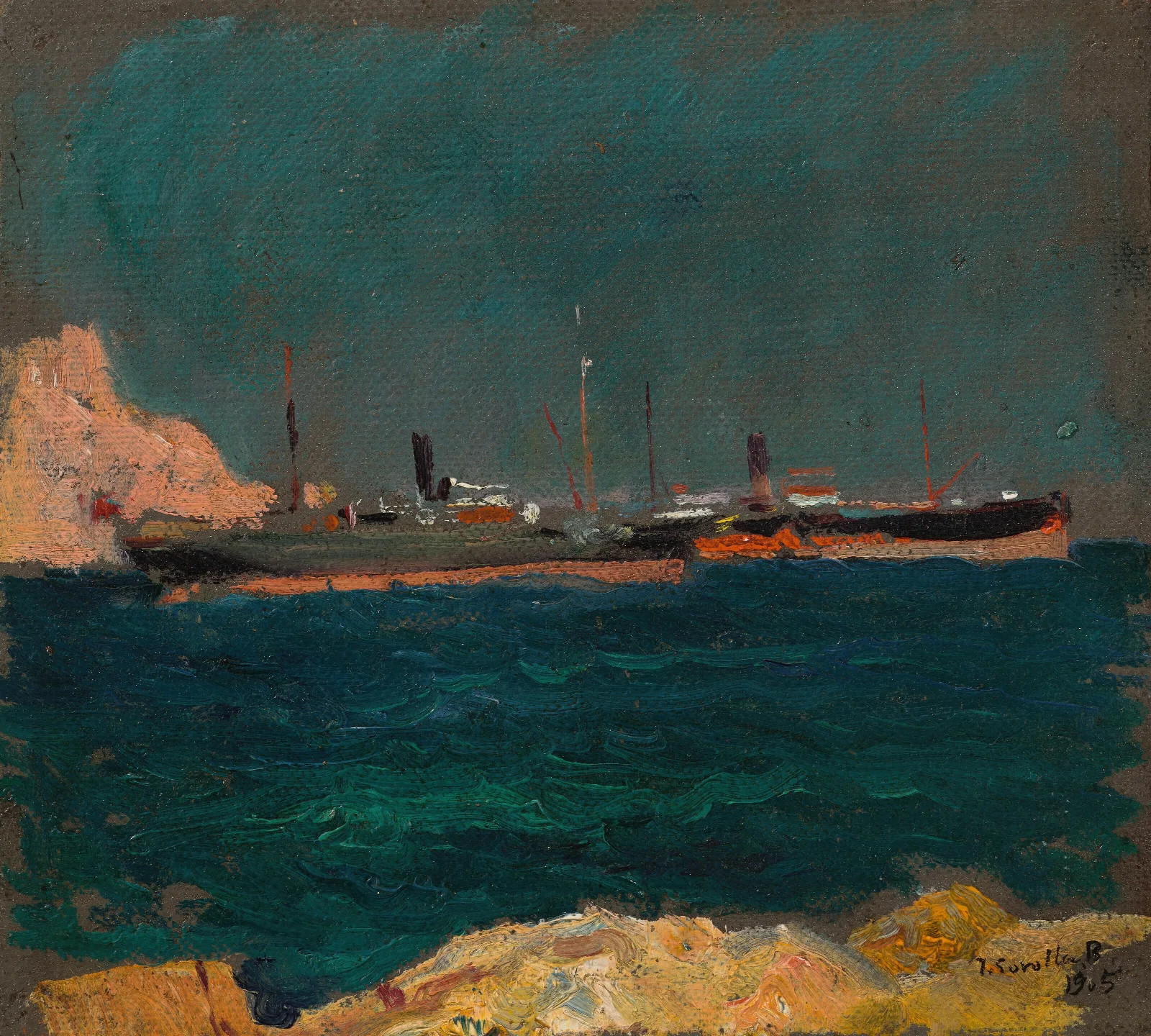 Puerto De Javea Wall Art by Joaquín Sorolla - Canvas Print