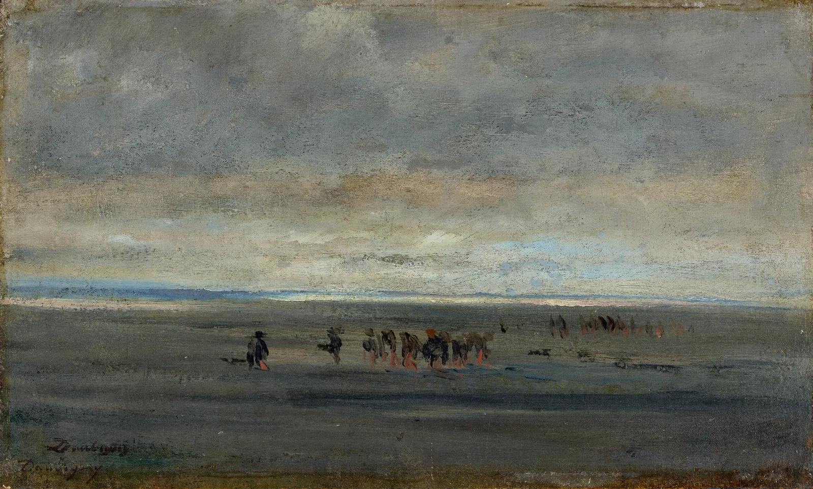 Clam Diggers Wall Art by Charles François Daubigny - Canvas Print