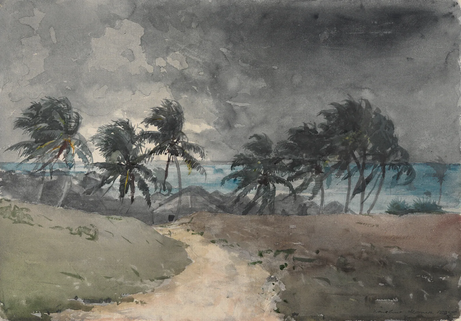 Storm Bahamas Wall Art by Winslow Homer - Canvas Print