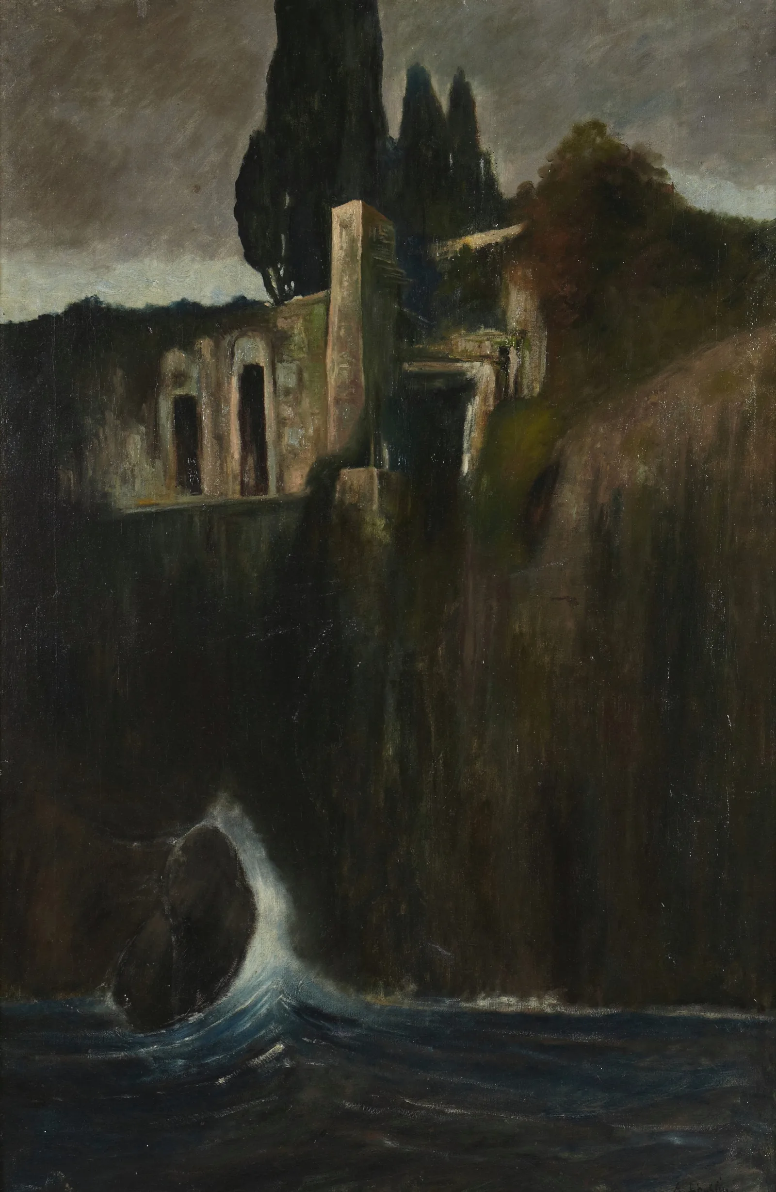 Landscape 368 Wall Art by Arnold Böcklin - Canvas Print