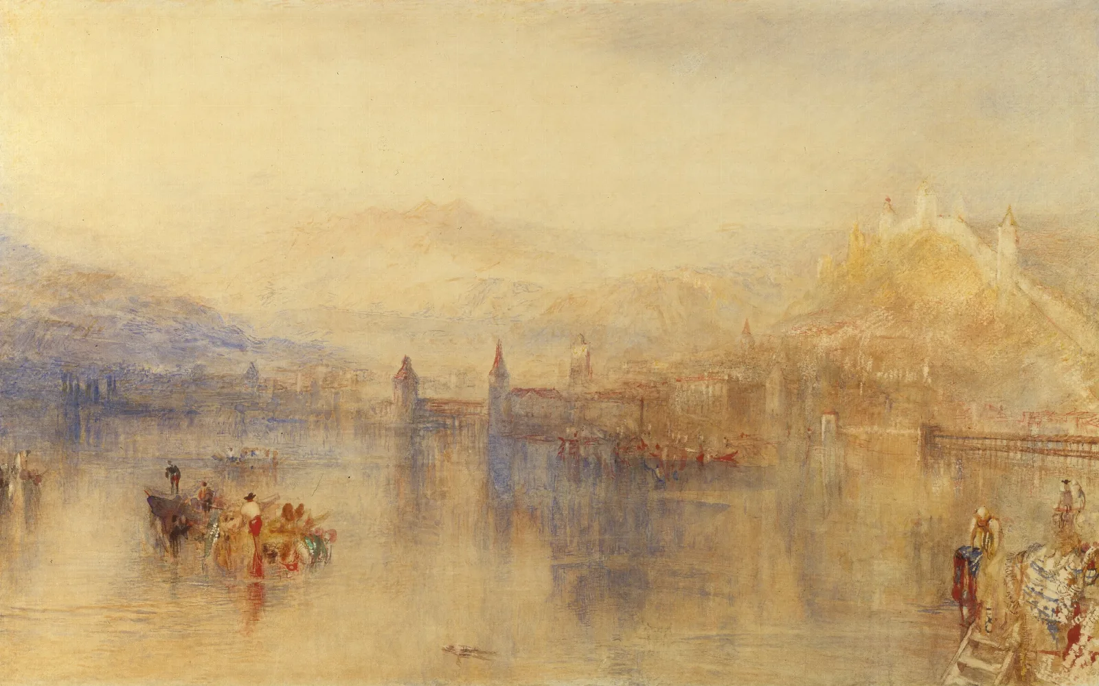 Lucerne From The Lake Wall Art by Joseph Mallord William Turner - Canvas Print
