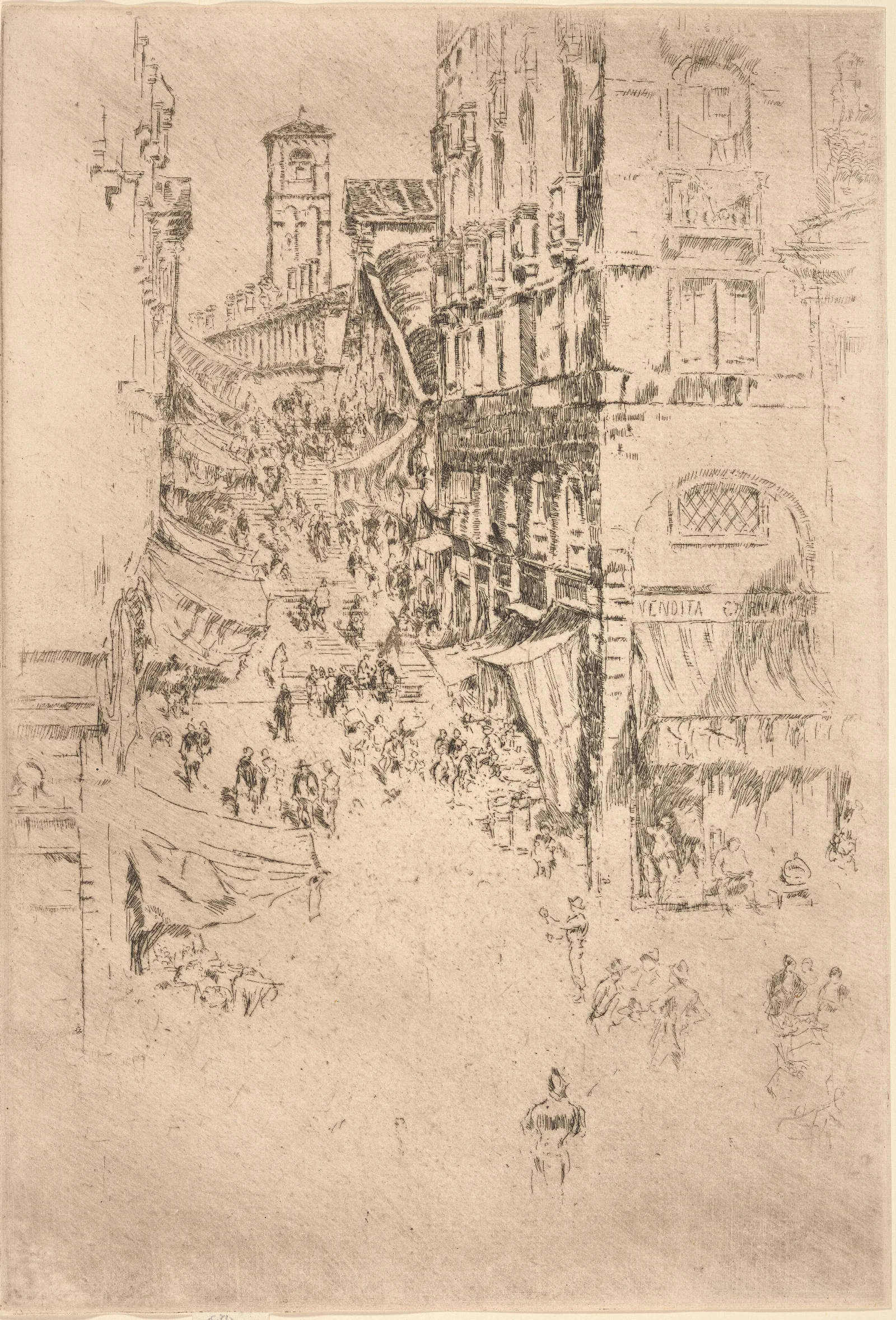 The Rialto 5 Wall Art by James Abbott McNeill Whistler - Canvas Print