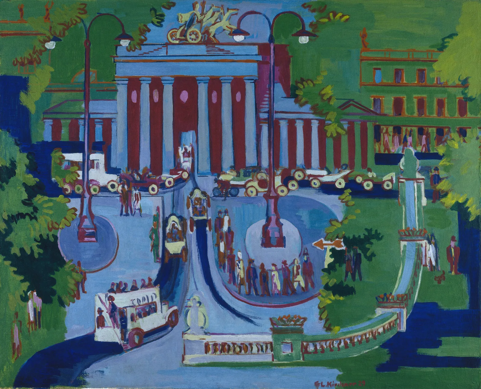 Brandenburg Gate Wall Art by Ernst Ludwig Kirchner - Canvas Print