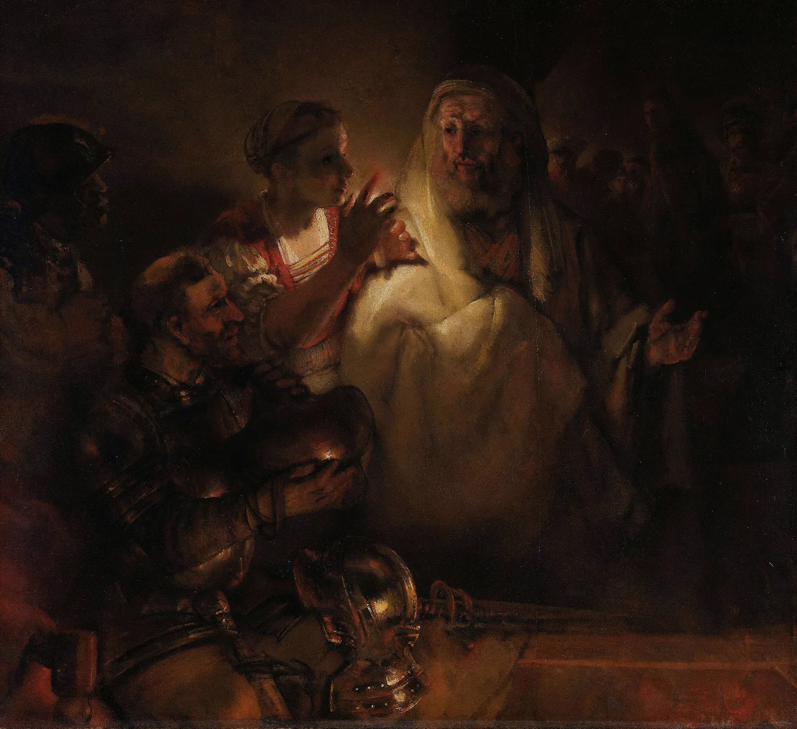 The Denial Of St Peter 2 Wall Art by Rembrandt van Rijn - Canvas Print