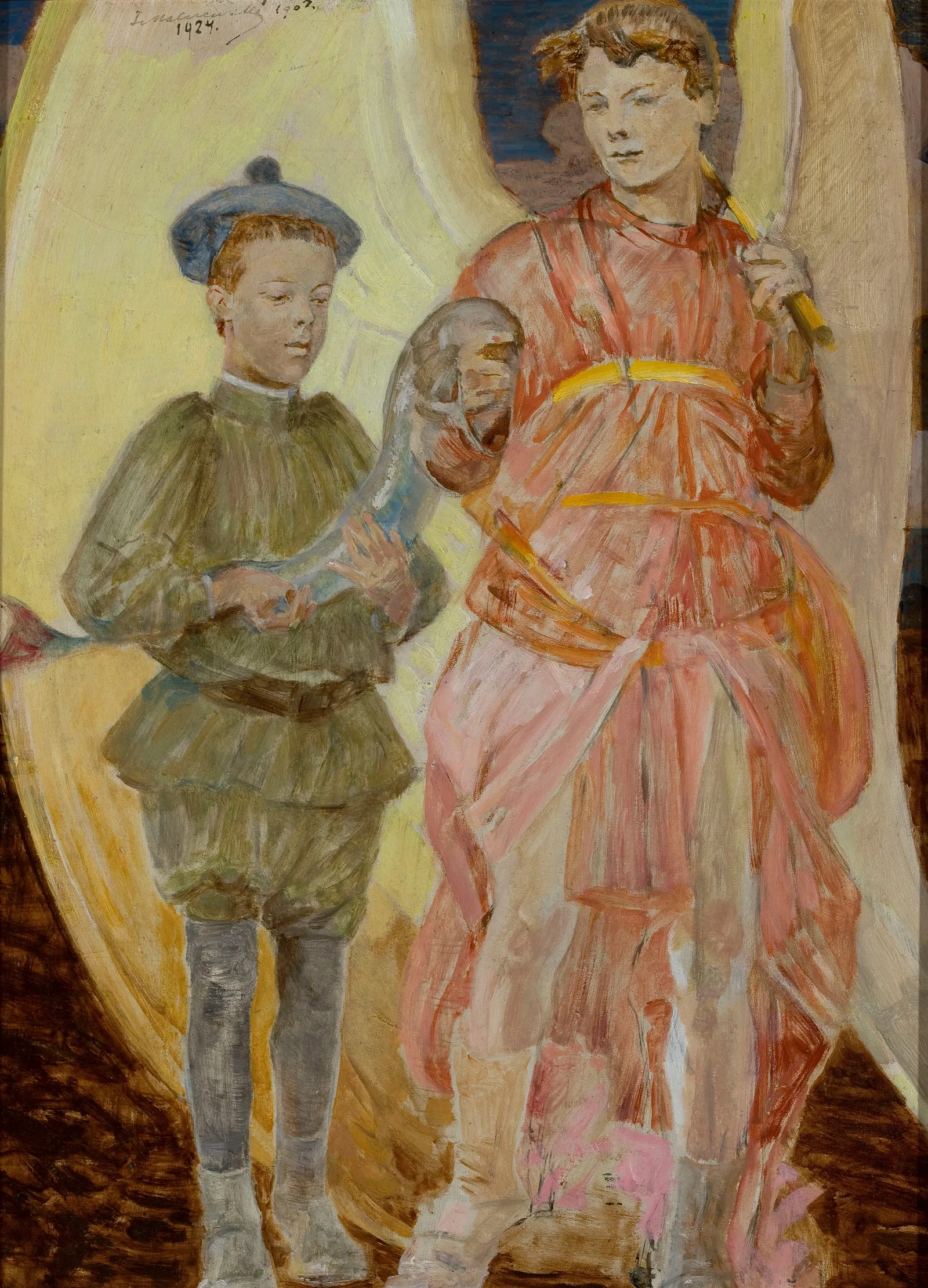 Tobias And The Angel 19 Wall Art by Jacek Malczewski - Canvas Print