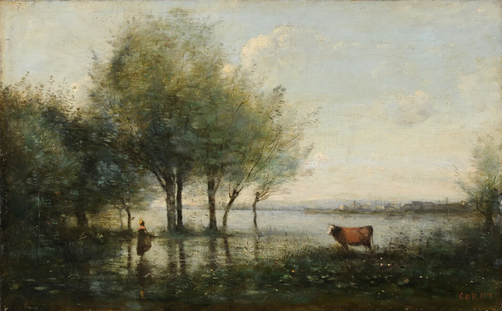 Le Marais Wall Art by Jean-Baptiste-Camille Corot - Canvas Print