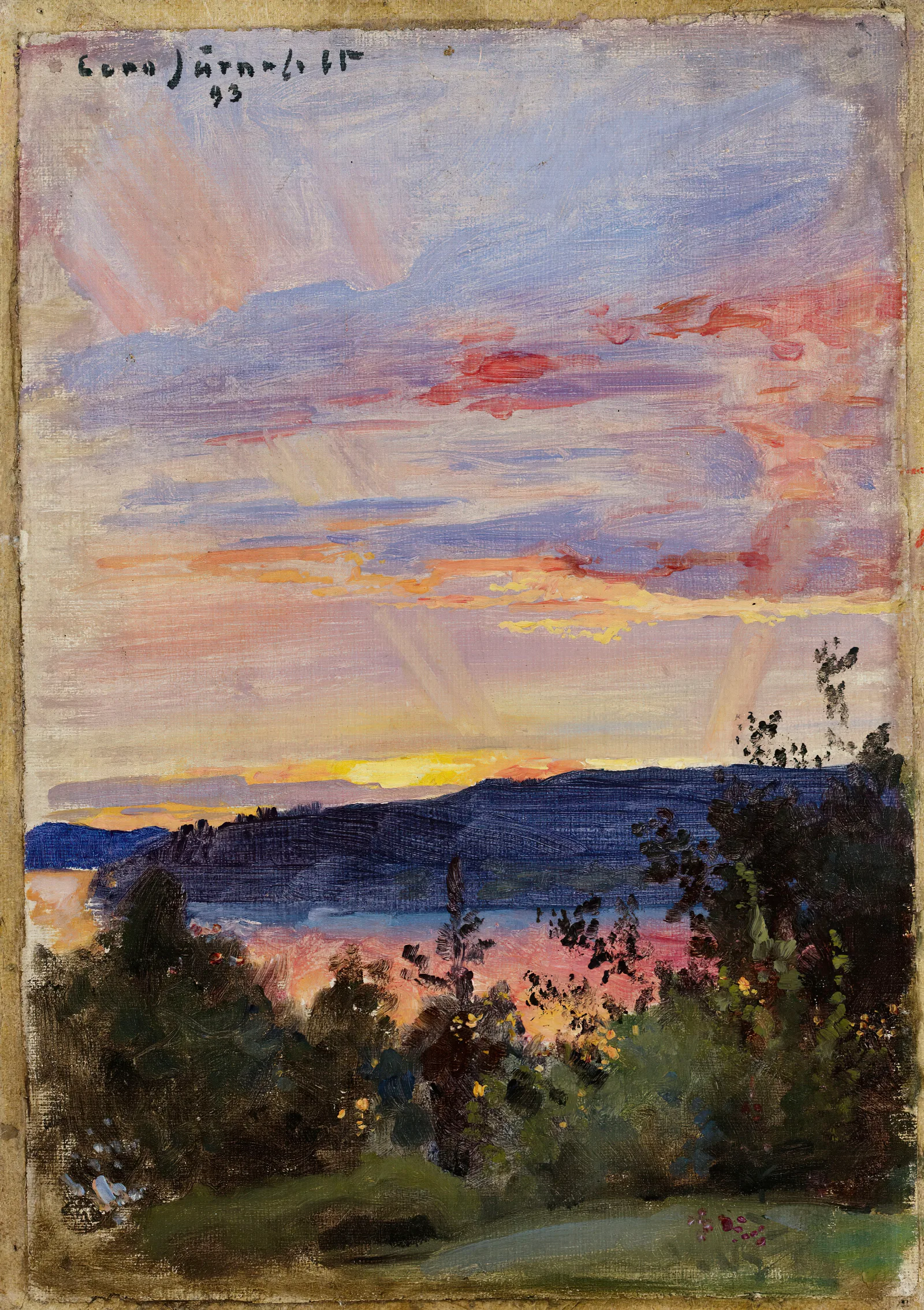 Sunset 15 Wall Art by Eero Järnefelt - Canvas Print