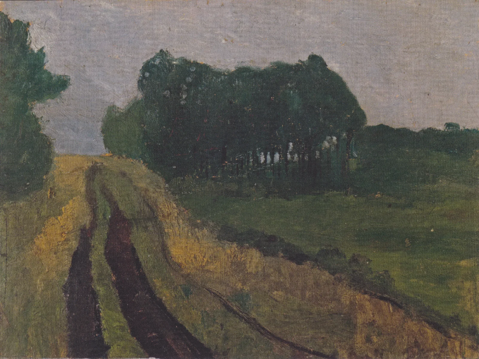 Evening Landscape 12 Wall Art by Paula Modersohn-Becker - Canvas Print