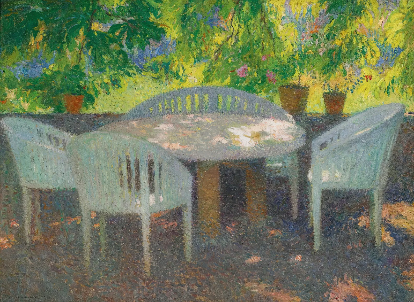 Sous Le Grand Marronier De Marquayrol Wall Art by Henri Martin - Canvas Print