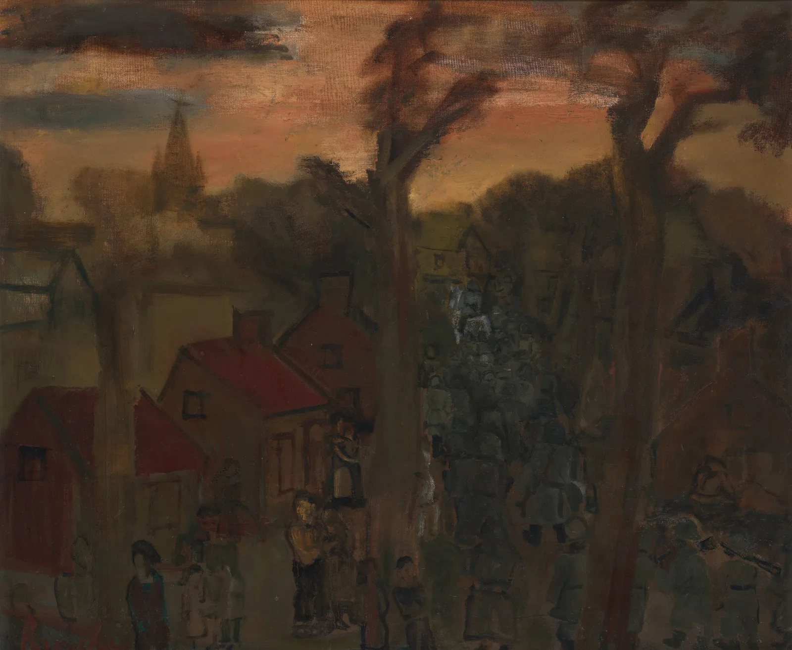 Jabbeke In 1940 Wall Art by Constant Permeke - Canvas Print