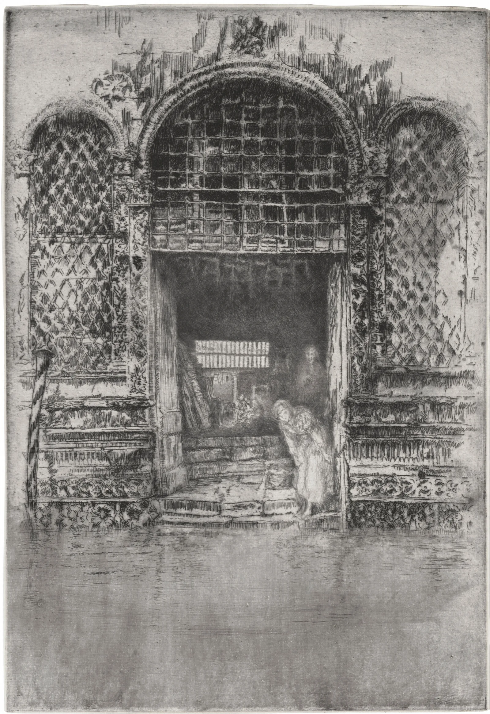 The Doorway From Venice A Series Of Twelve Etchings Wall Art by James Abbott McNeill Whistler - Canvas Print
