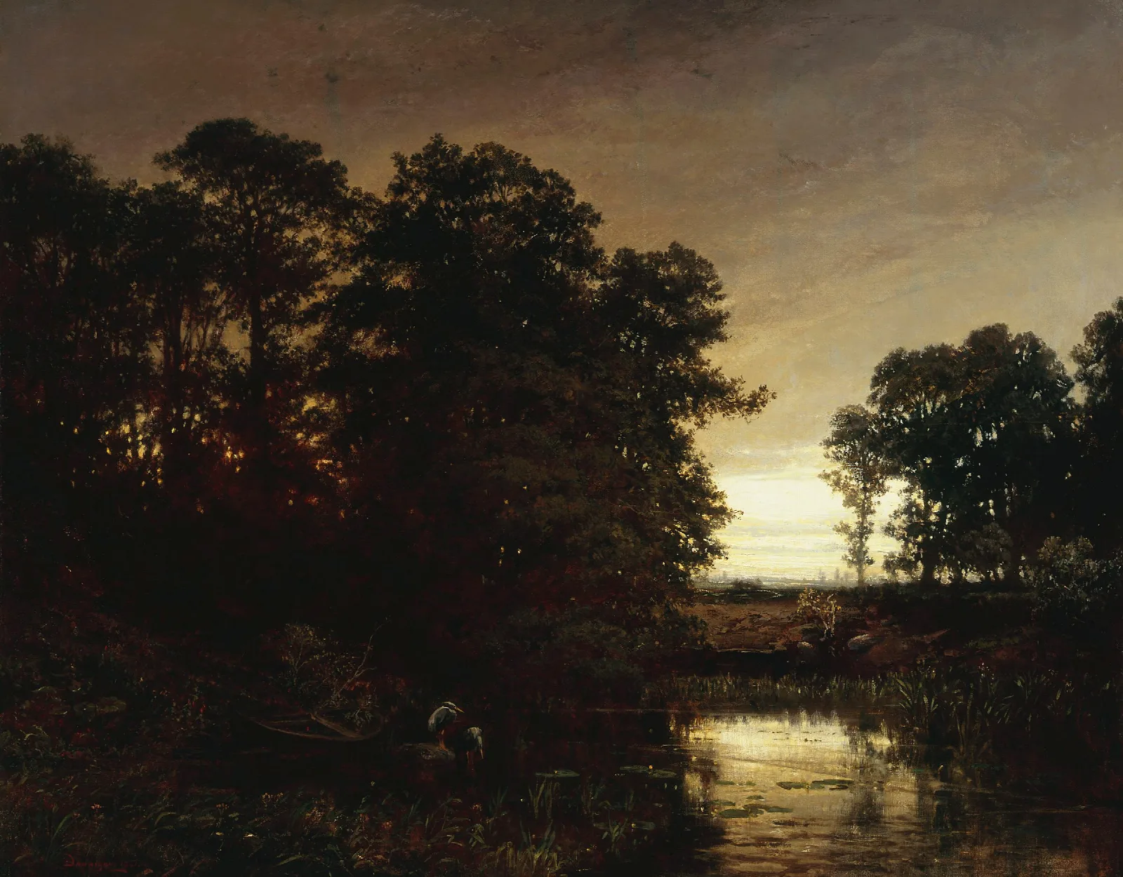 Waterside Landscape 2 Wall Art by Charles François Daubigny - Canvas Print