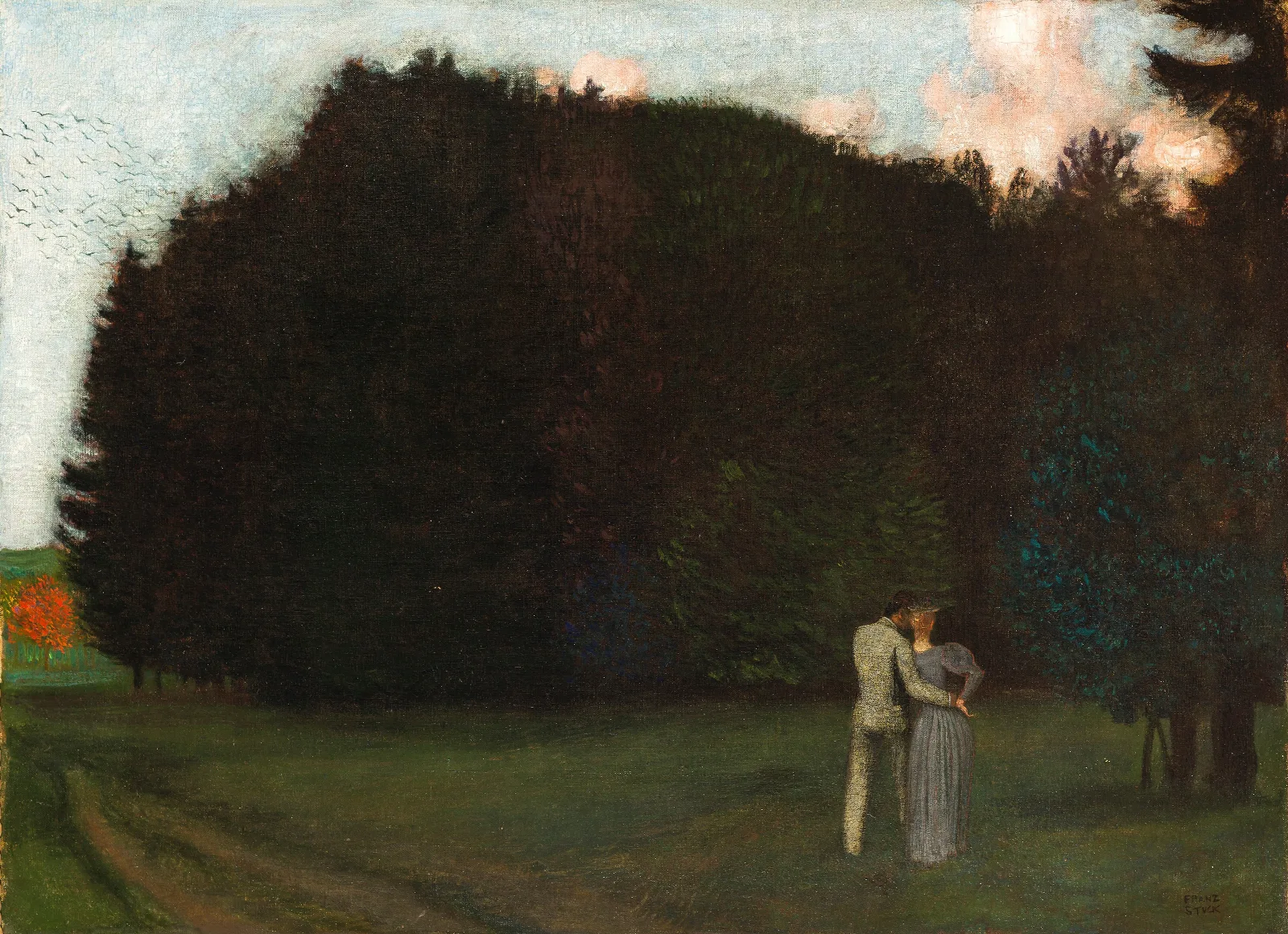 Paar Am Waldrand Wall Art by Franz von Stuck - Canvas Print