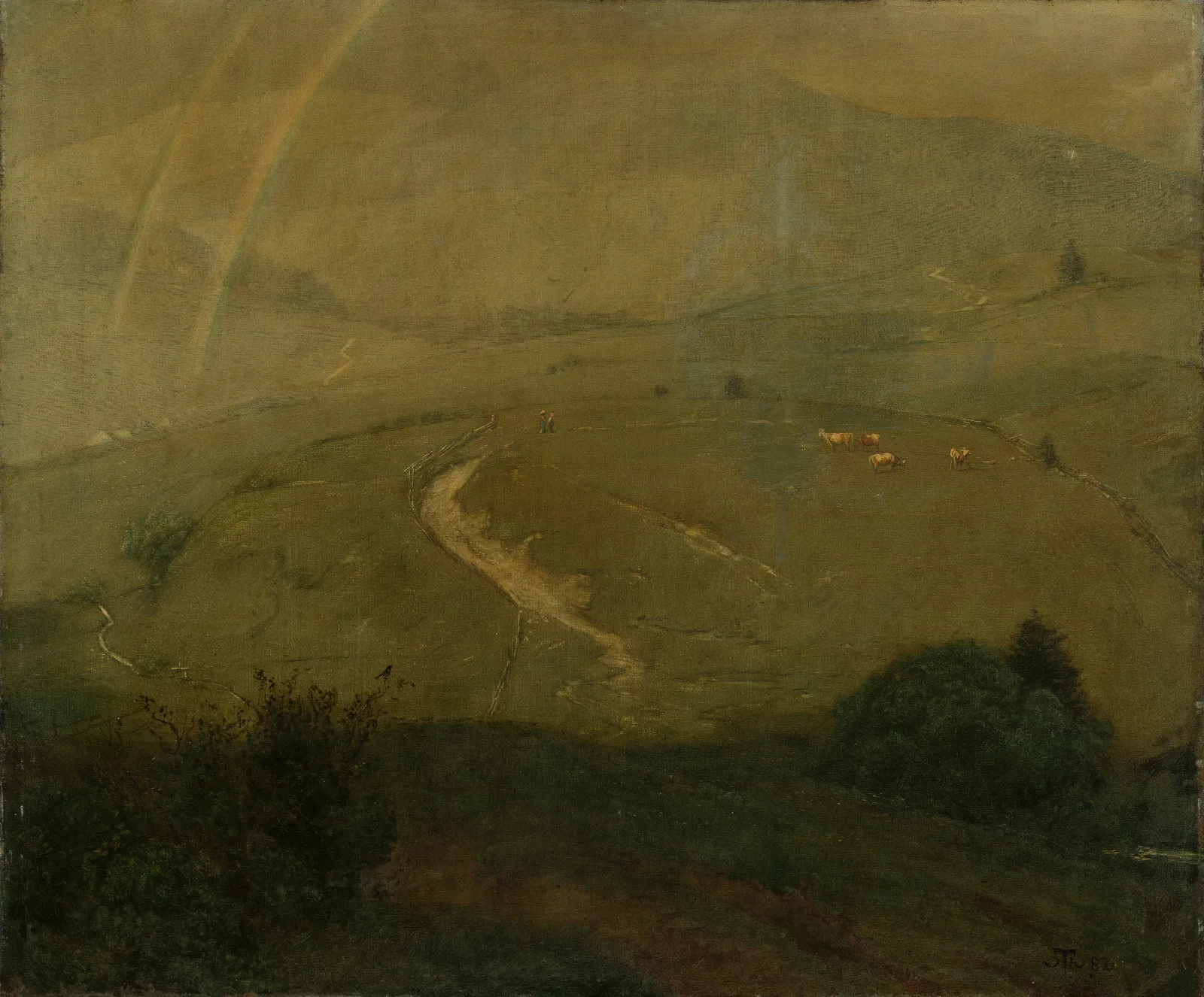 Regen Im Schwarzwald Wall Art by Hans Thoma - Canvas Print