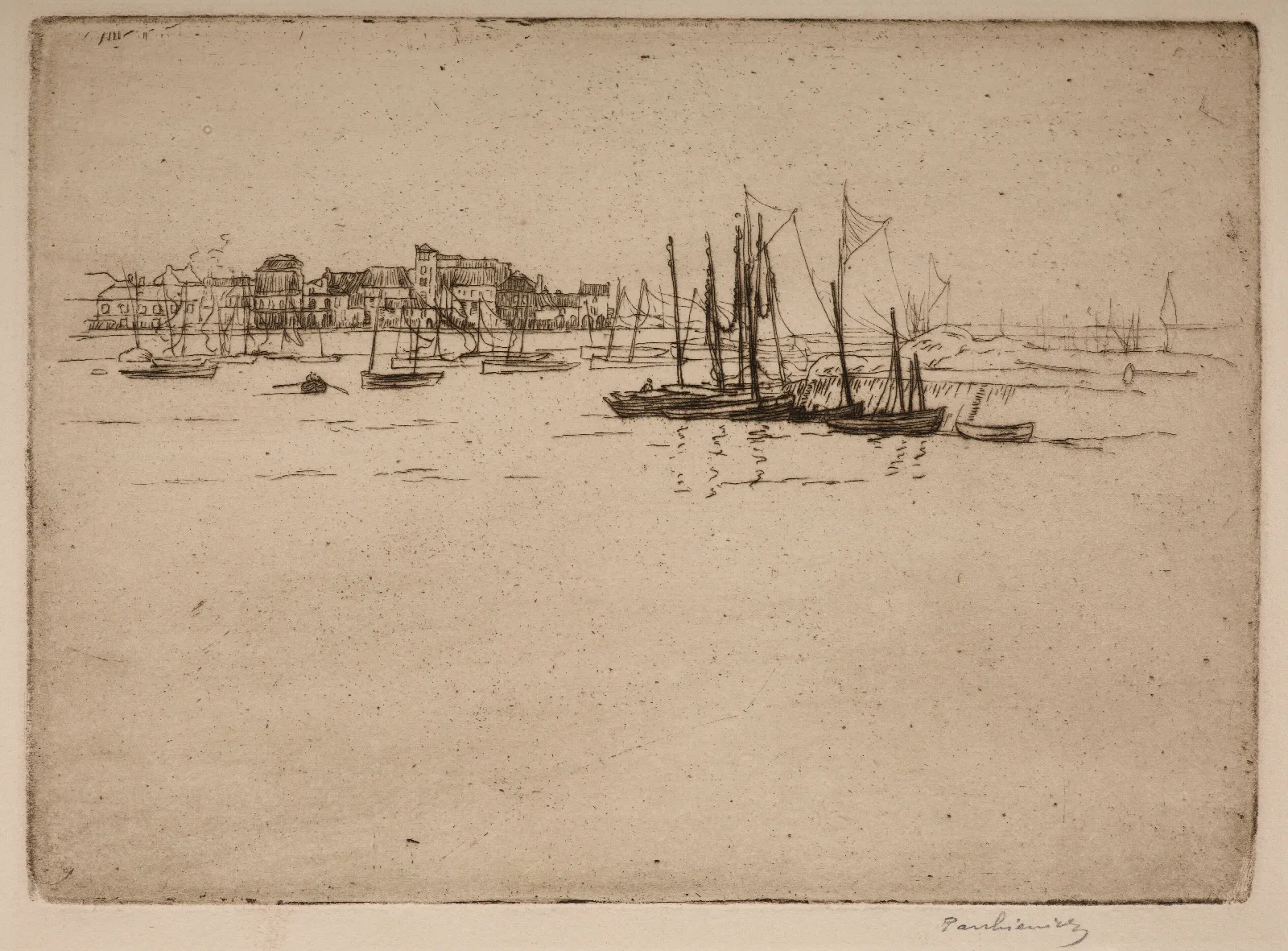 Harbour In Concarneau Wall Art by Józef Pankiewicz - Canvas Print