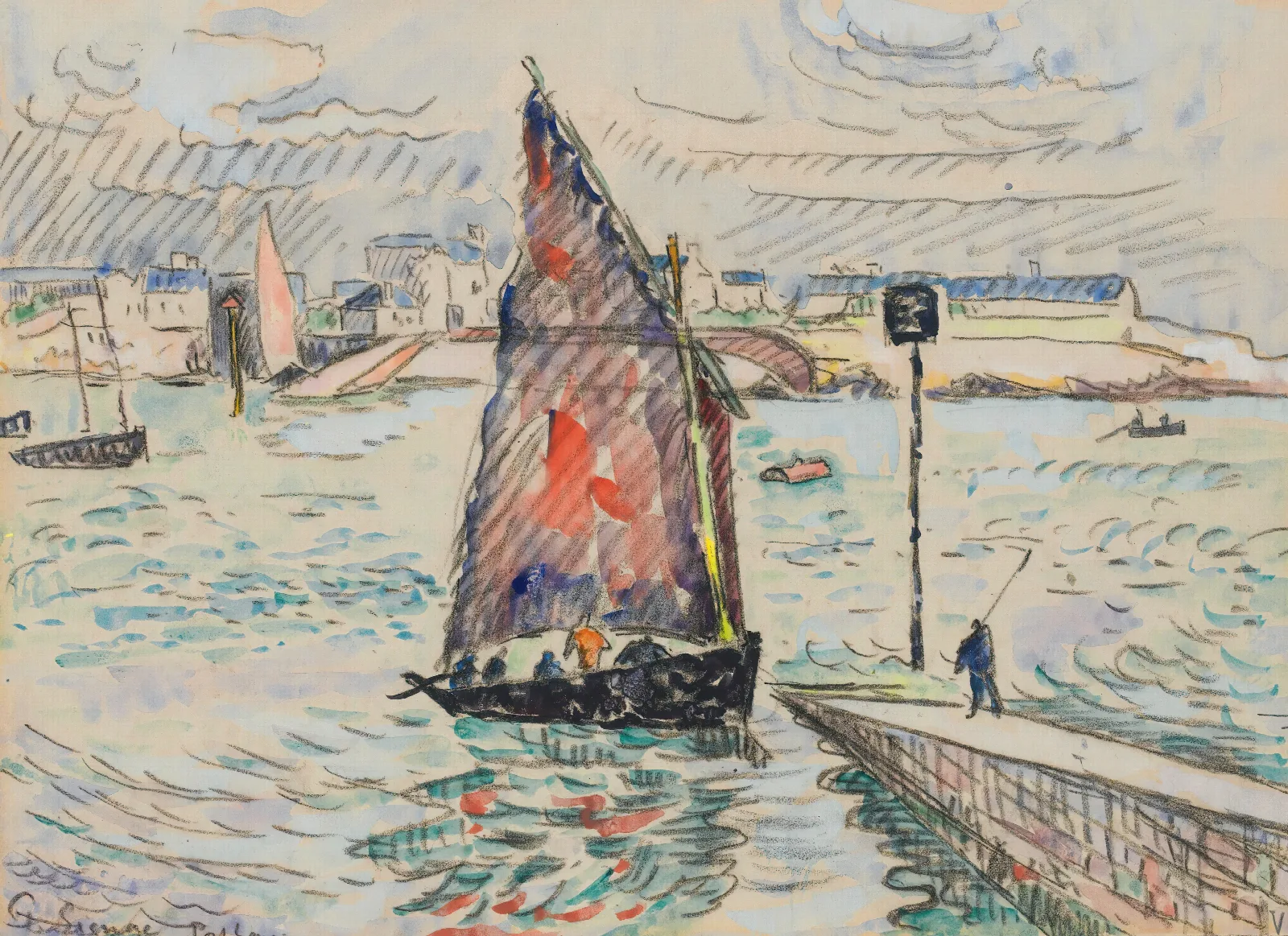 Port Louis Wall Art by Paul Signac - Canvas Print