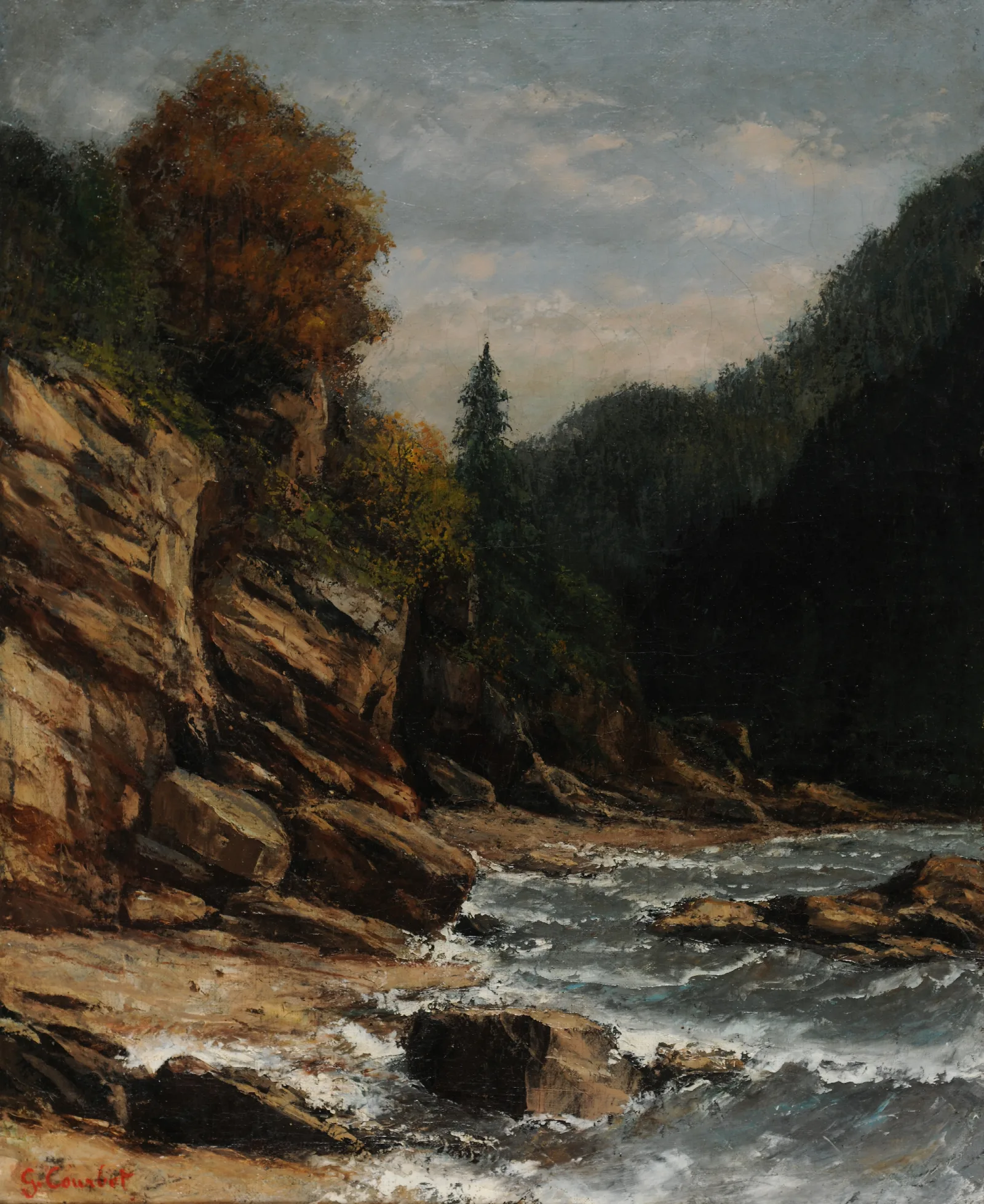 Bords Du Lac Leman Wall Art by Gustave Courbet - Canvas Print