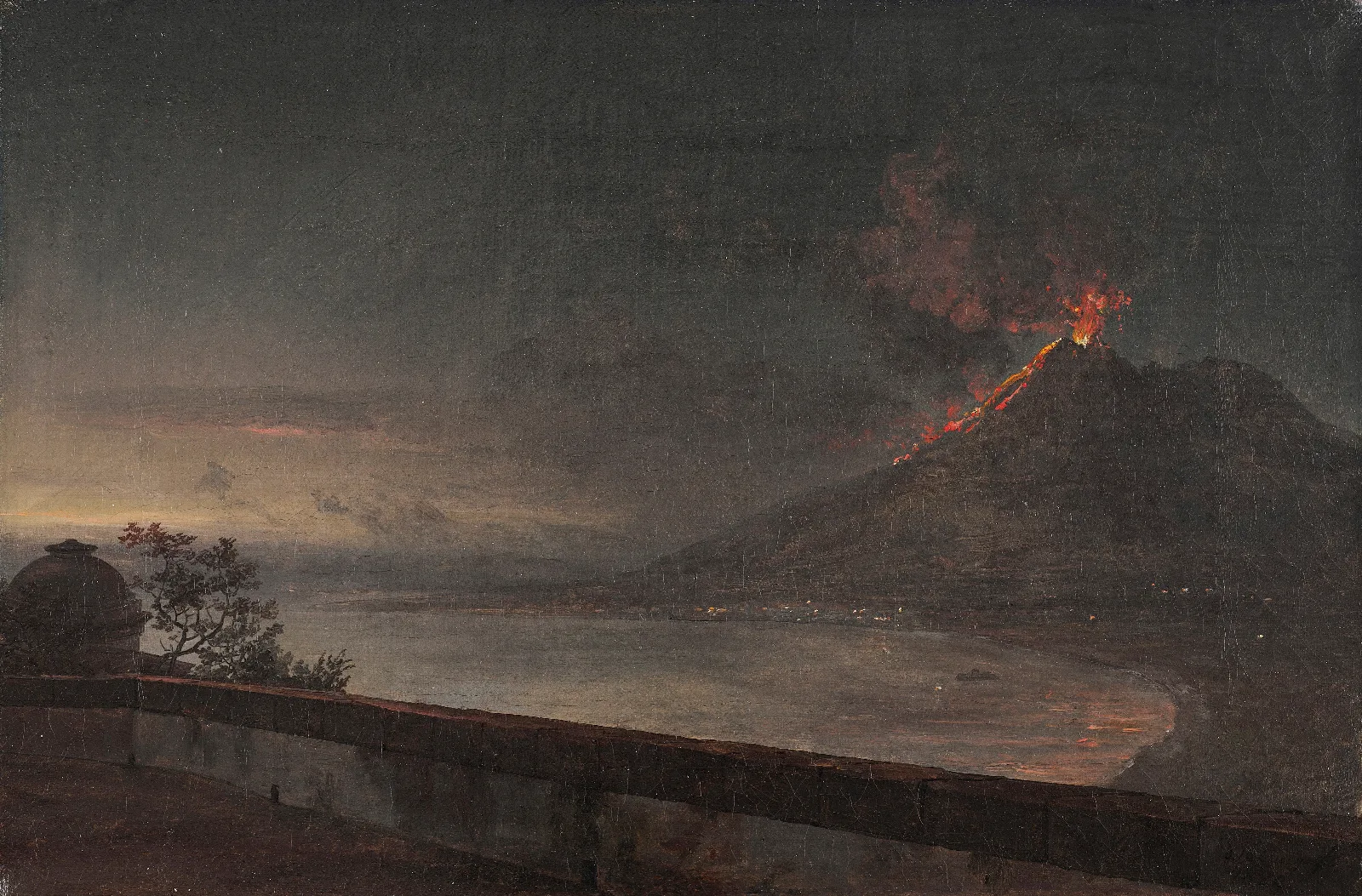 Utsikt Mot Vesuvuis Fran Quisisana Wall Art by Johan Christian Dahl - Canvas Print