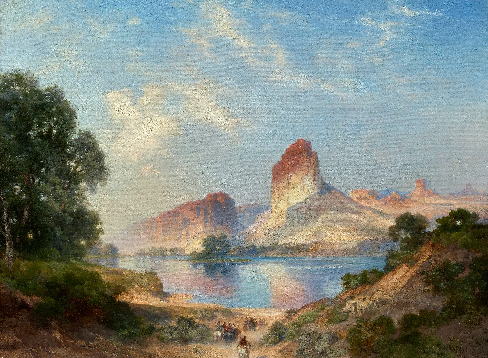 An Indian Paradise Green River Wyoming Wall Art by Thomas Moran - Canvas Print