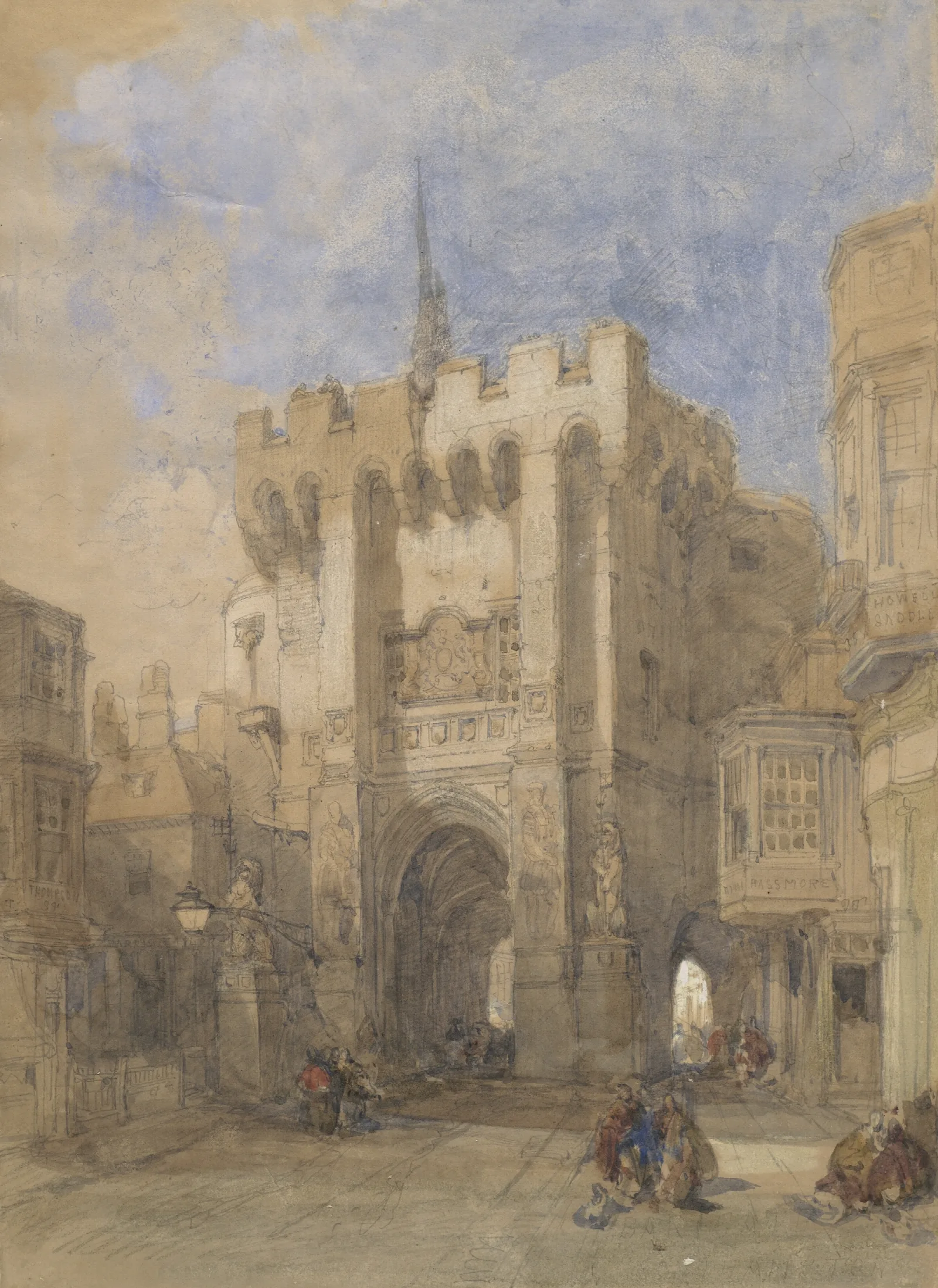 Bargate Southampton Wall Art by David Roberts - Canvas Print