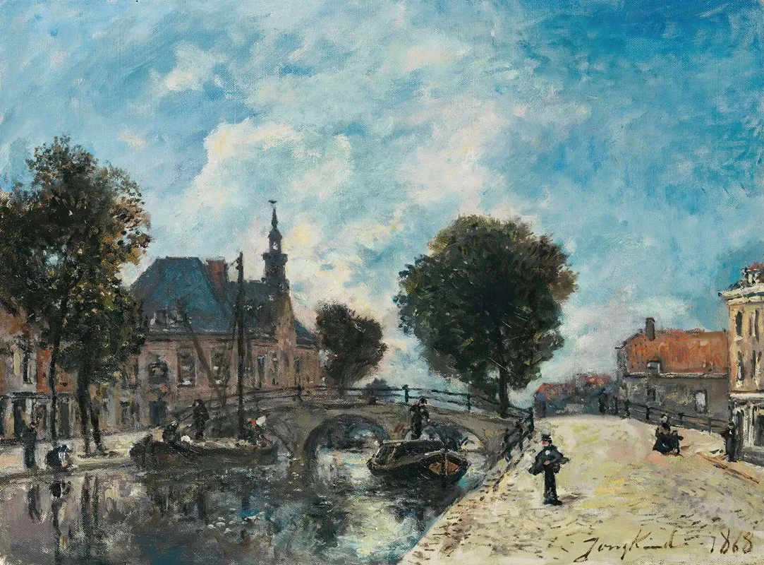 Le Spui A La Haye Wall Art by Johan Barthold Jongkind - Canvas Print