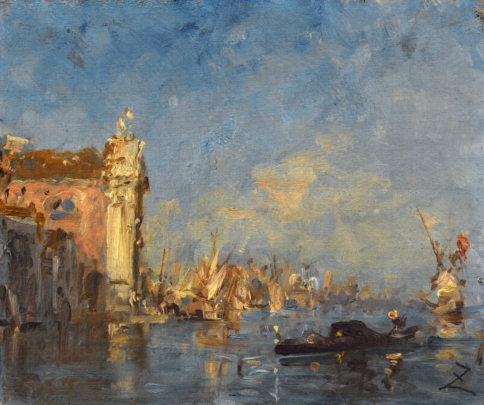 Venise Leglise Des Gesuati Wall Art by Félix Ziem - Canvas Print