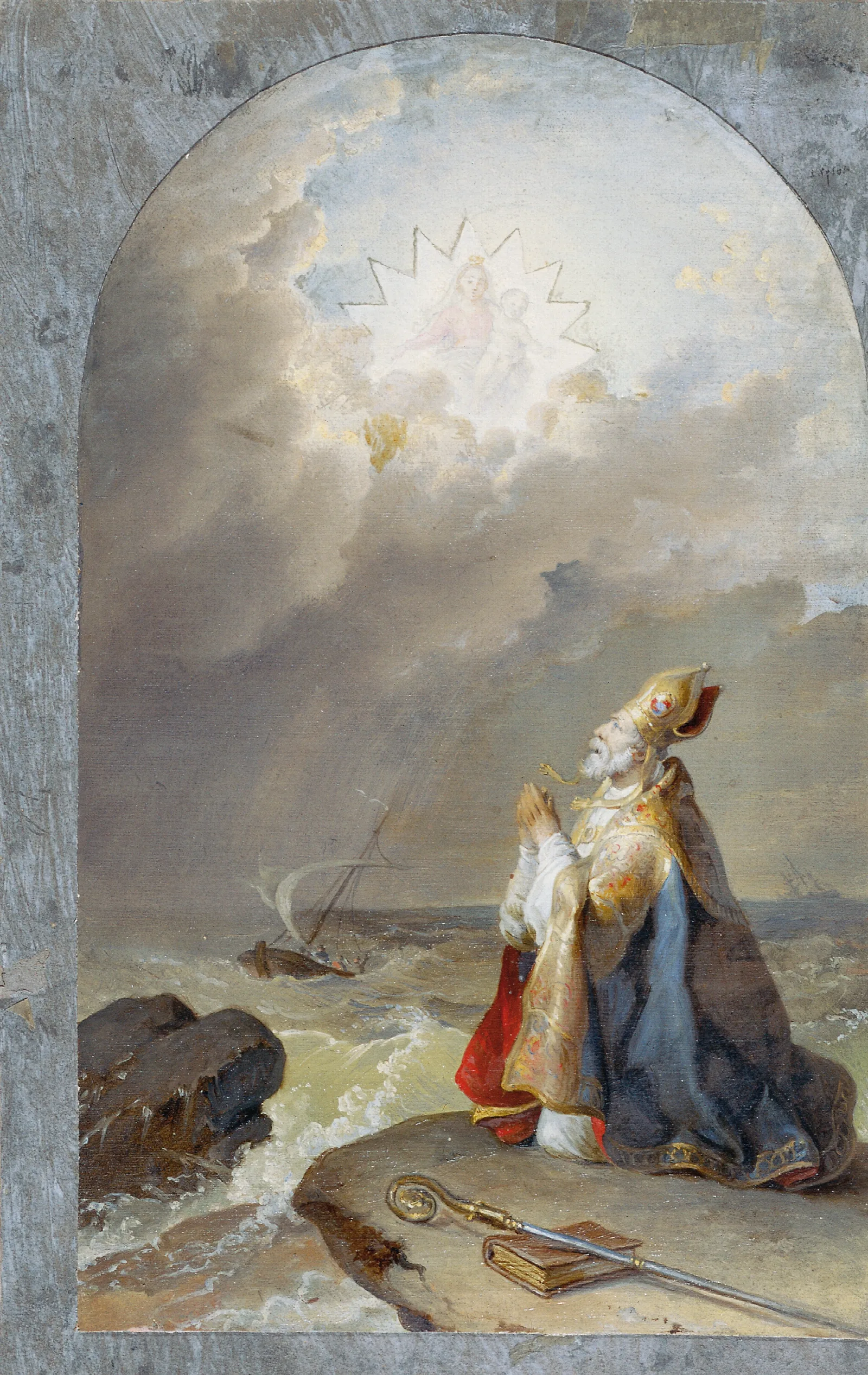 Der Heilige Spyridon Wall Art by Johann Peter Krafft - Canvas Print