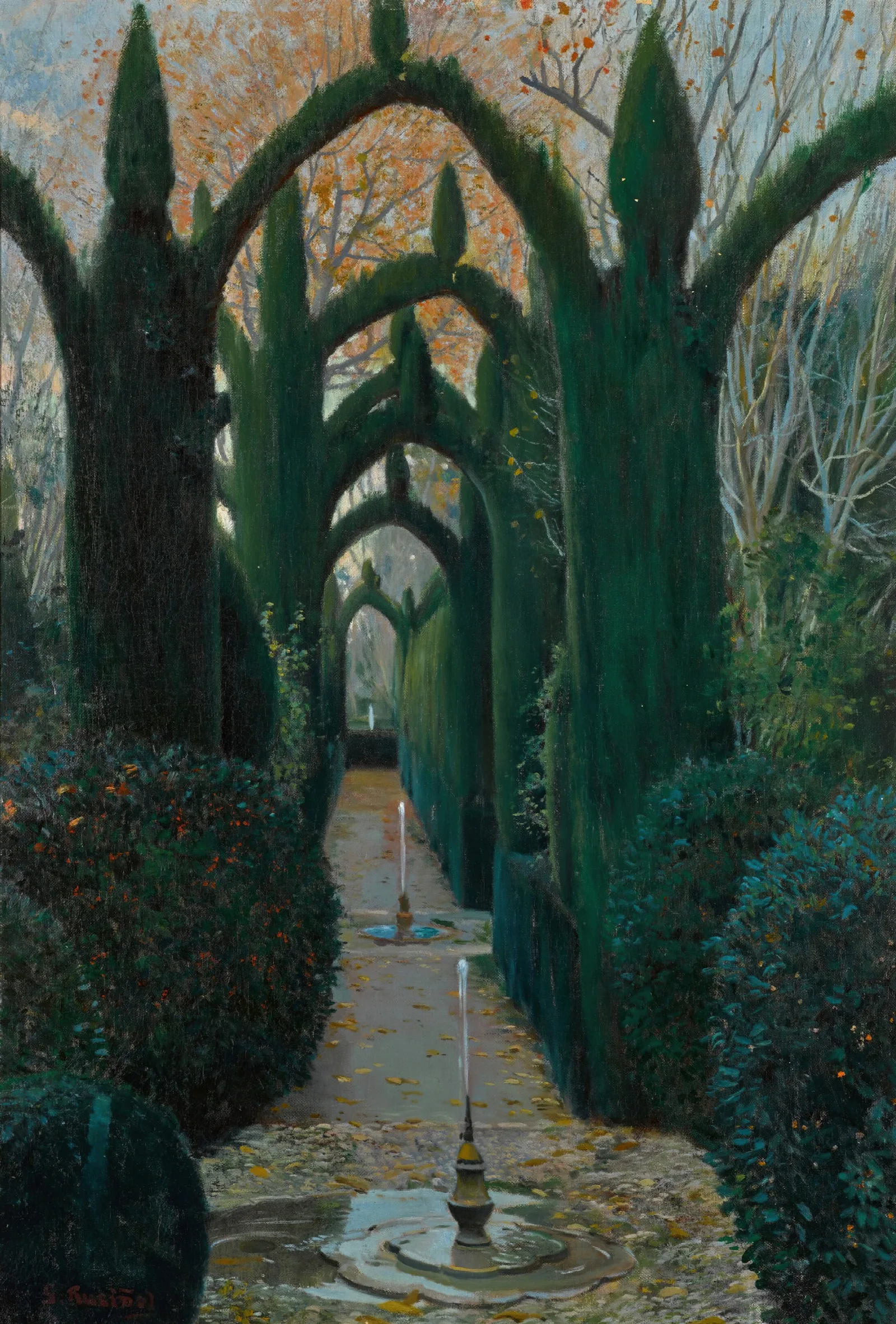 The Generalife Gardens Granada Wall Art by Santiago Rusiñol - Canvas Print